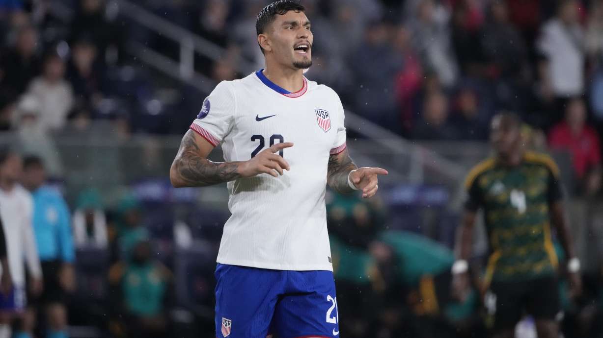 FILE - United States' Brandon Vazquez in action during the second half in a CONCACAF Nations League quarterfinal second leg soccer match against Jamaica Monday, Nov. 18, 2024, in St. Louis.