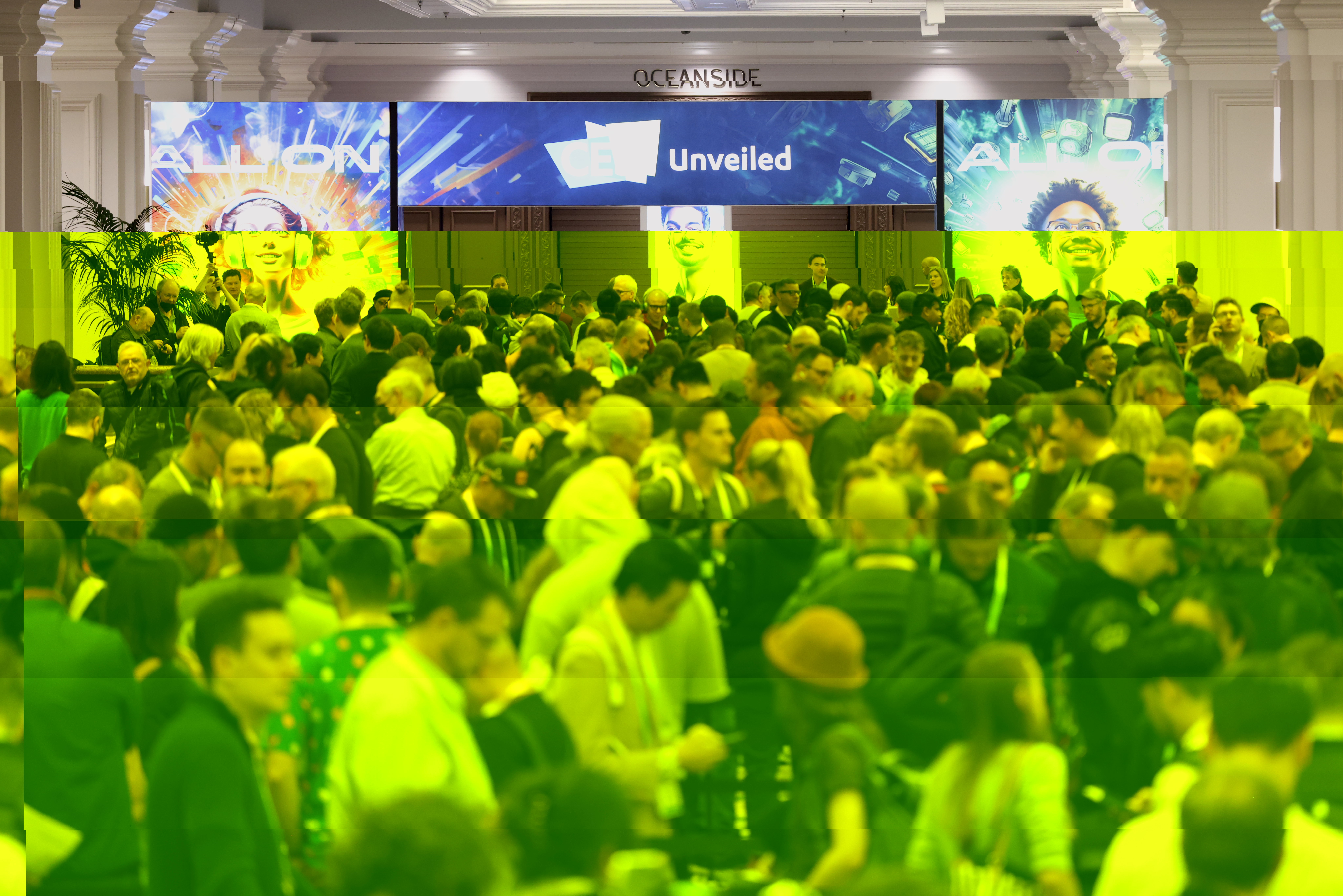 Attendees of the 2024 Consumer Electronics Show are pictured browsing the show floor. Despite some high highs and low lows in 2024, the tech sector is still brimming with innovation and optimism for the future.