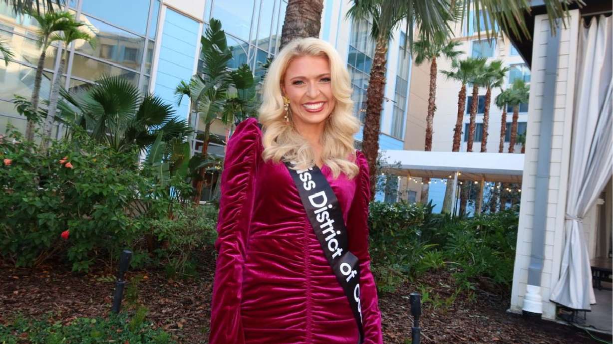 Katie Ann Powell, Miss District of Columbia at Miss America 2025, Monday in Orlando, Florida.