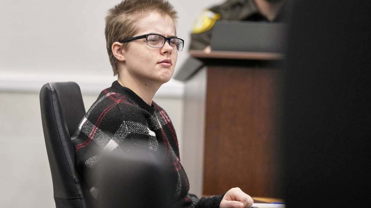 Morgan Geyser appears in a Waukesha County courtroom Thursday, in Waukesha, Wisconsin.