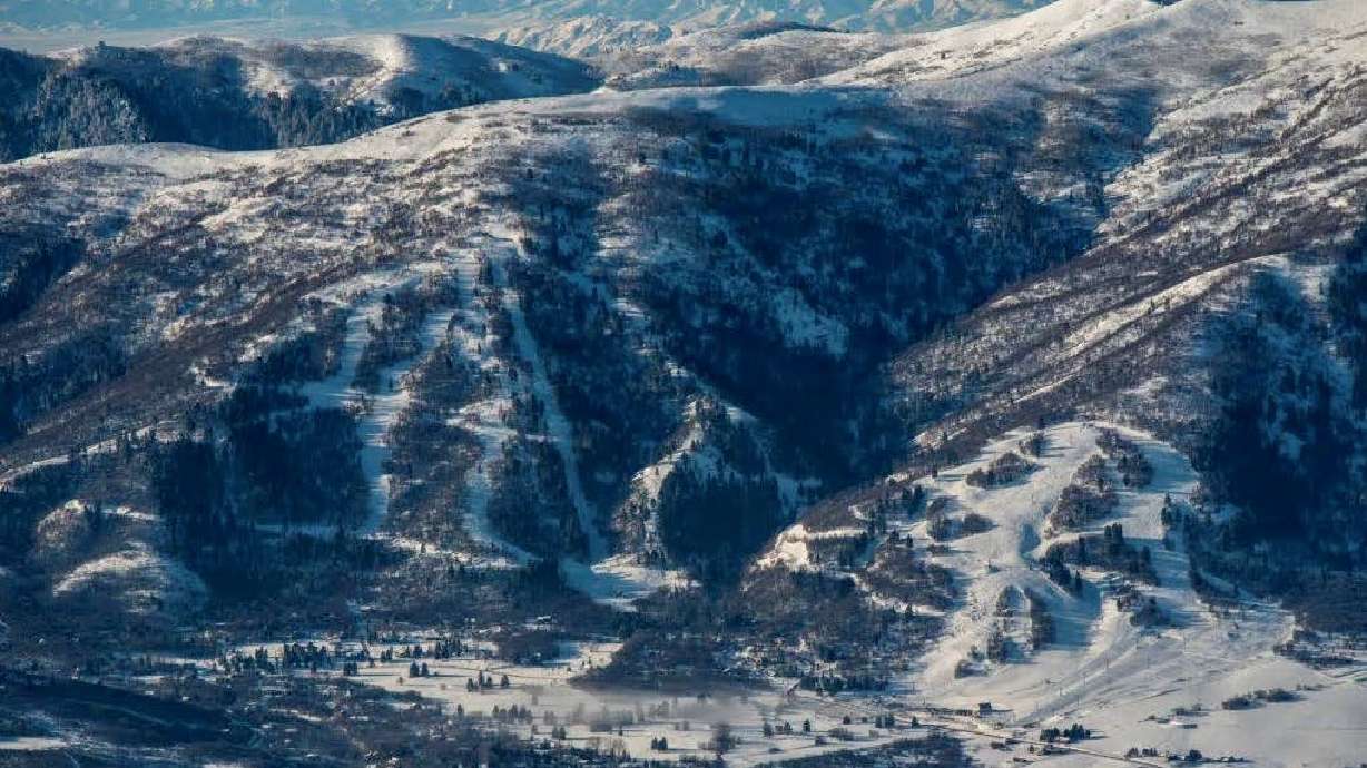The Nordic Valley ski resort area in Weber County's Ogden Valley, pictured in an undated photo. A ski village is proposed around the base of the resort, shown in the bottom part of the photo.
