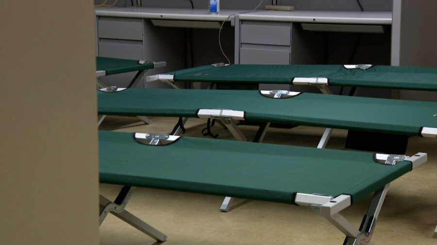 Cots at the Davis County warming center. After the Davis County warming center was moved from Layton to Kaysville, Kaysville Mayor Tami Tran addressed resident concerns.