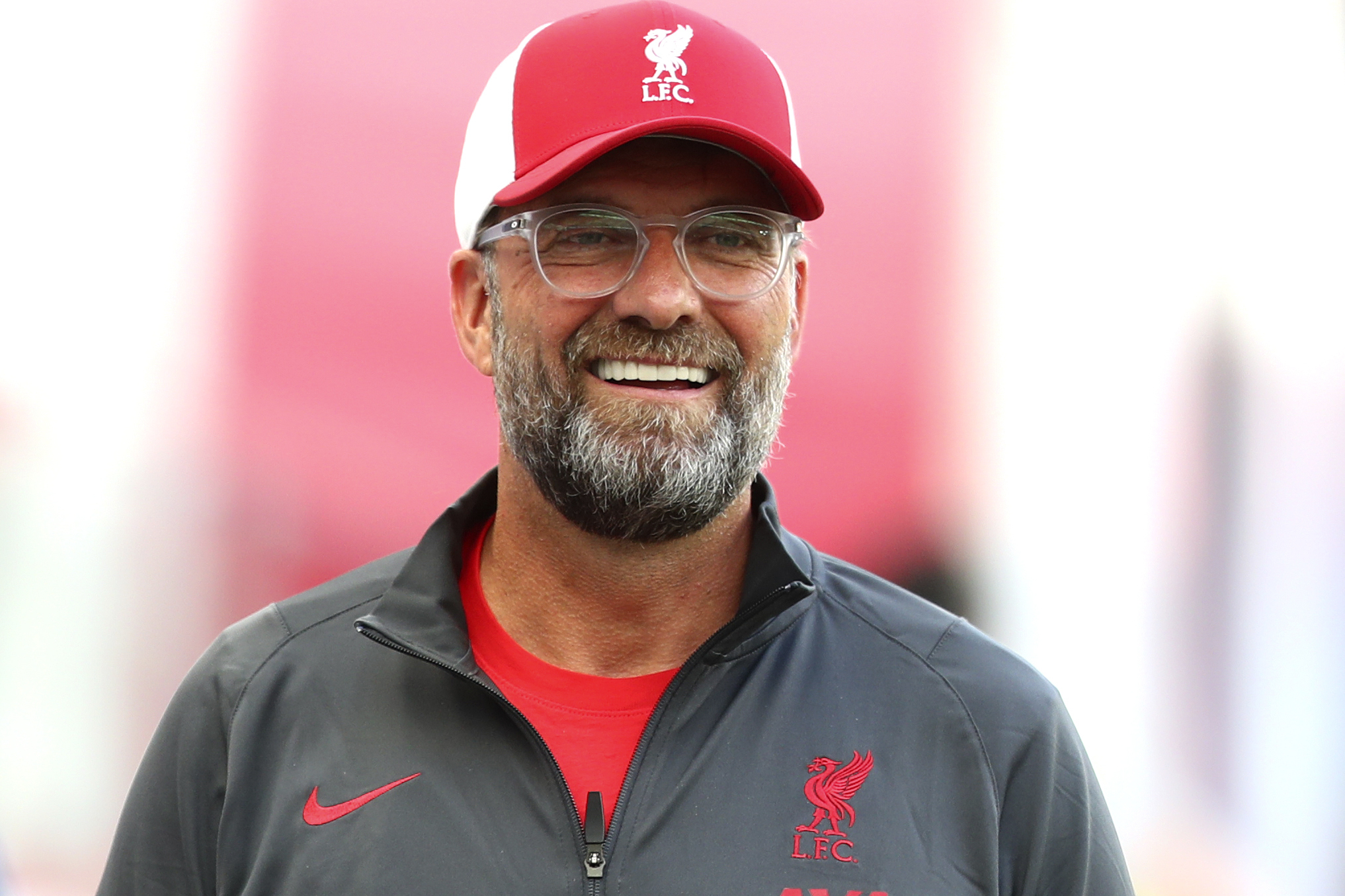 FILE - Liverpool head coach Juergen Klopp arrives for an interview prior to a friendly soccer match between RB Salzburg and FC Liverpool in Salzburg, Austria, Tuesday, Aug.25, 2020.