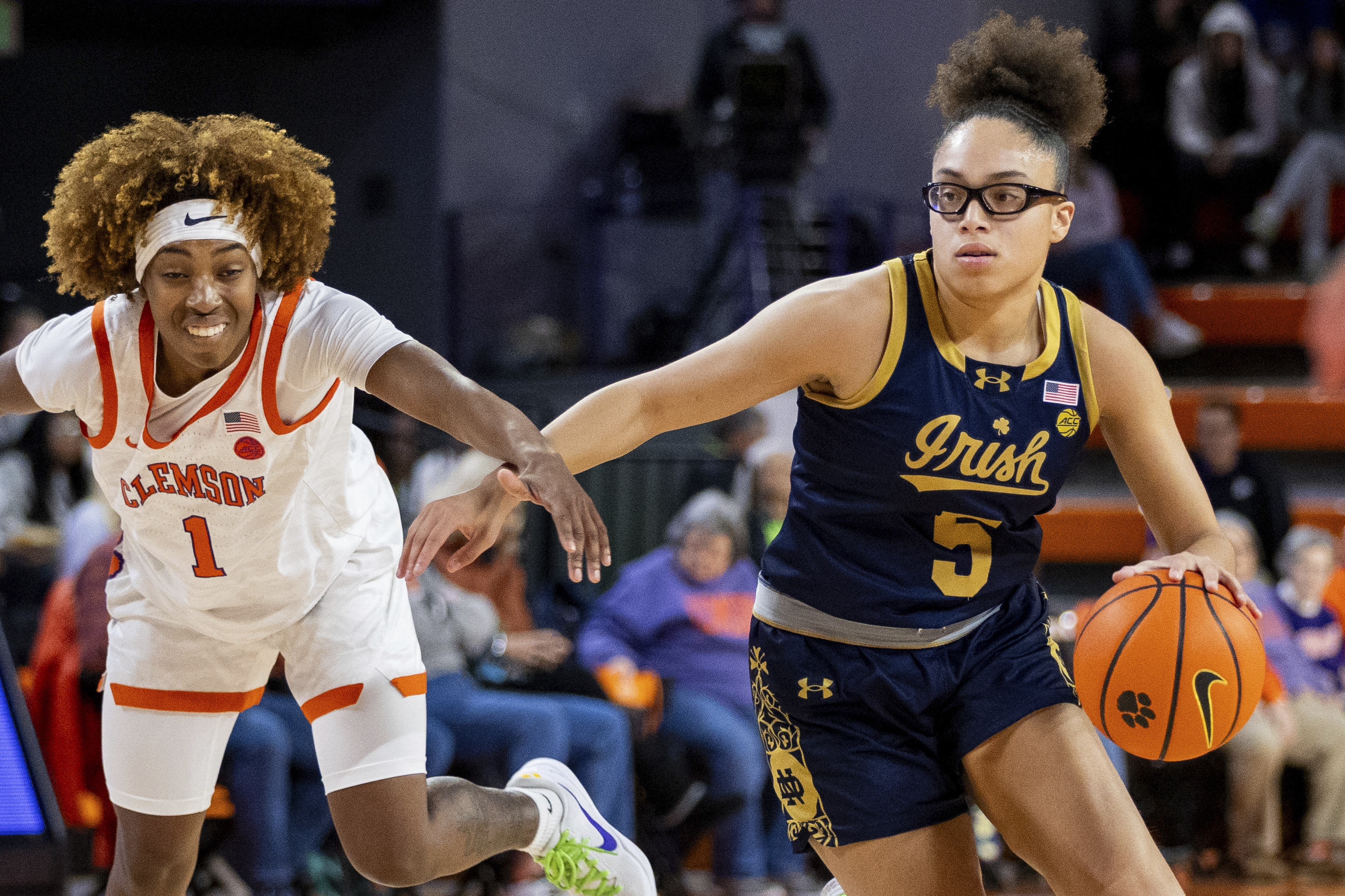 Liatu King scores 23 points as No. 3 Notre Dame pulls away late to beat Clemson 67-58