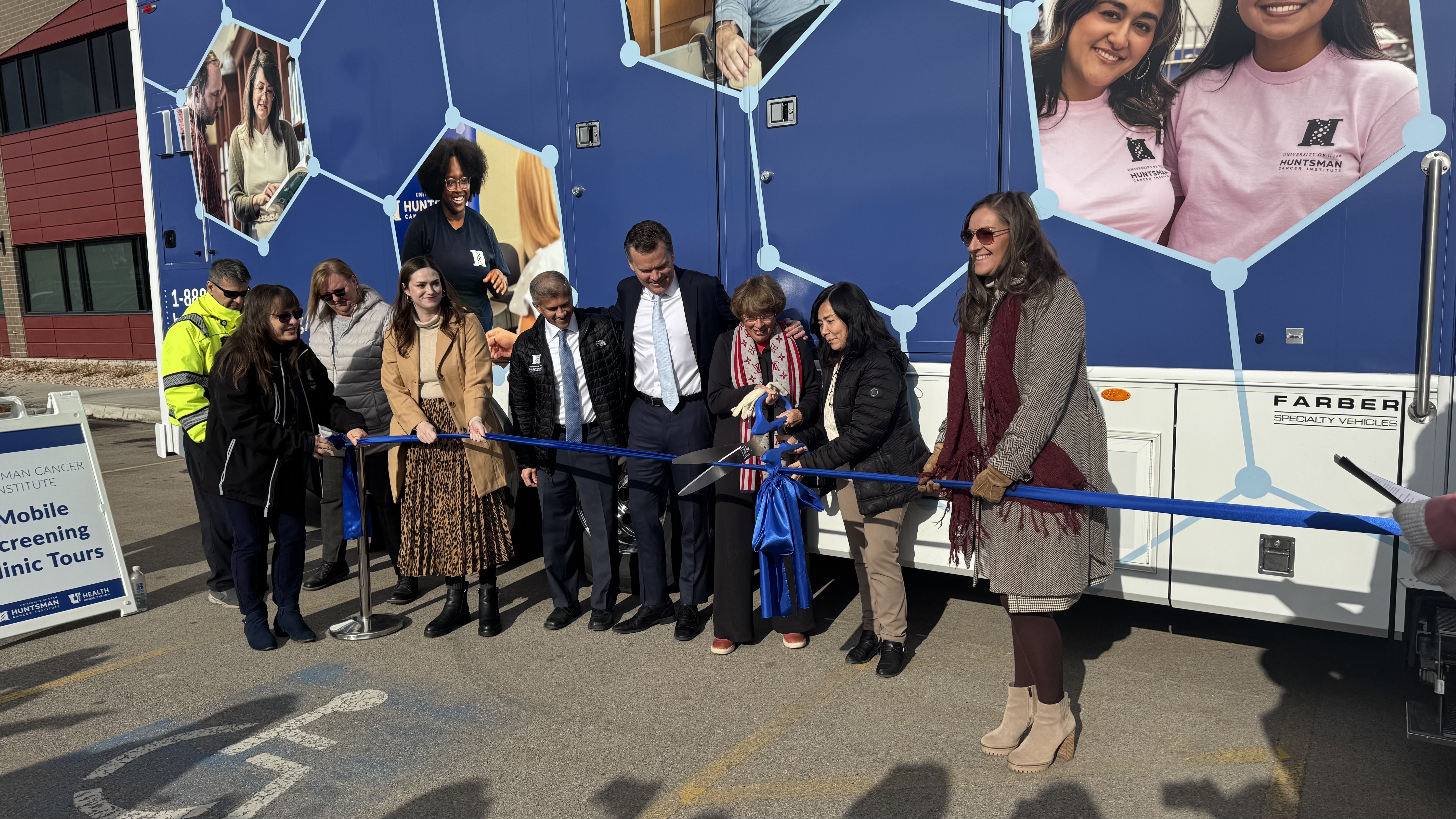 The Huntsman Cancer Institute's second mobile cancer screening clinic was officially opened on Monday at a ribbon-cutting ceremony in Payson.