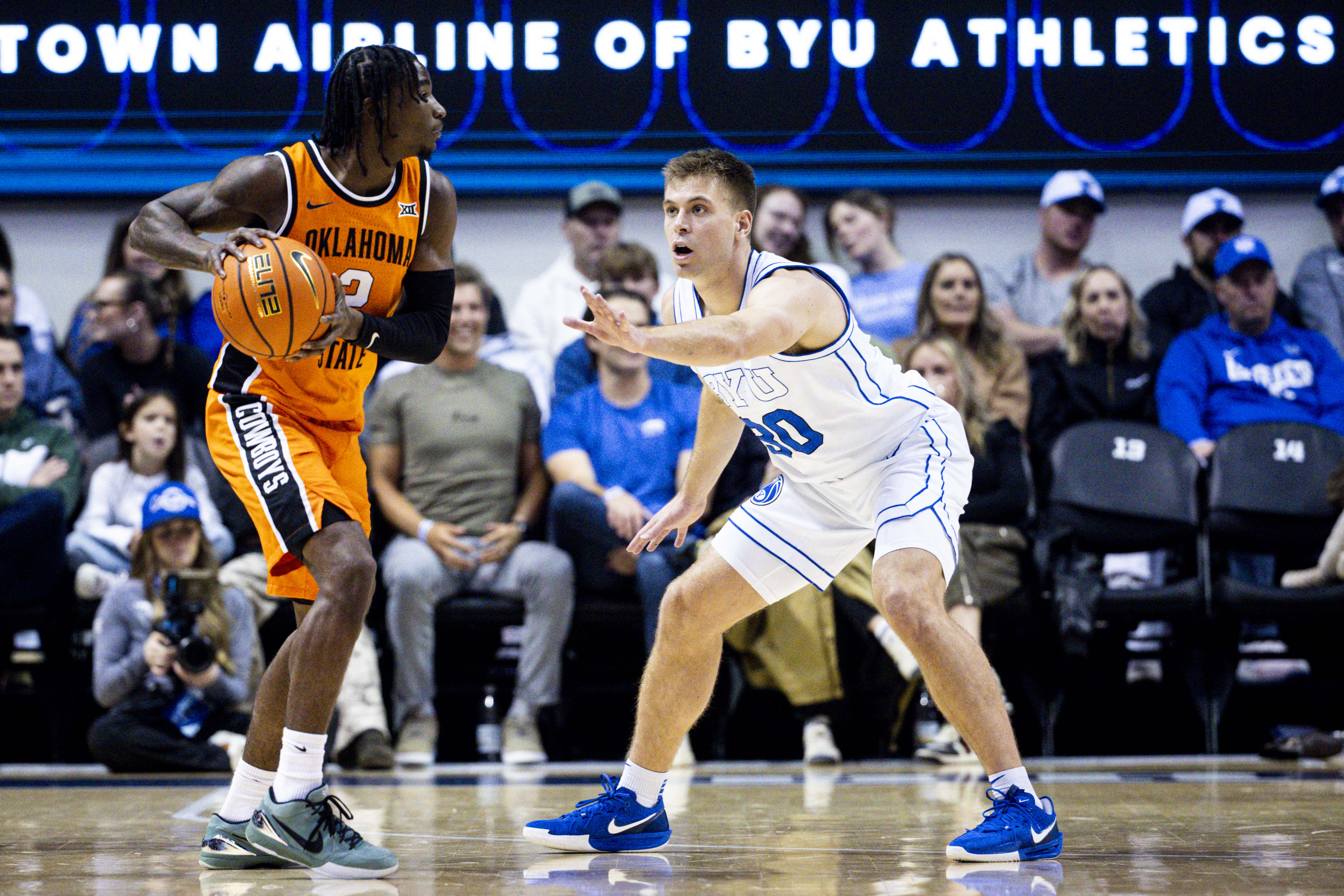 BYU basketball pulls past Oklahoma State to snap 3-game losing skid