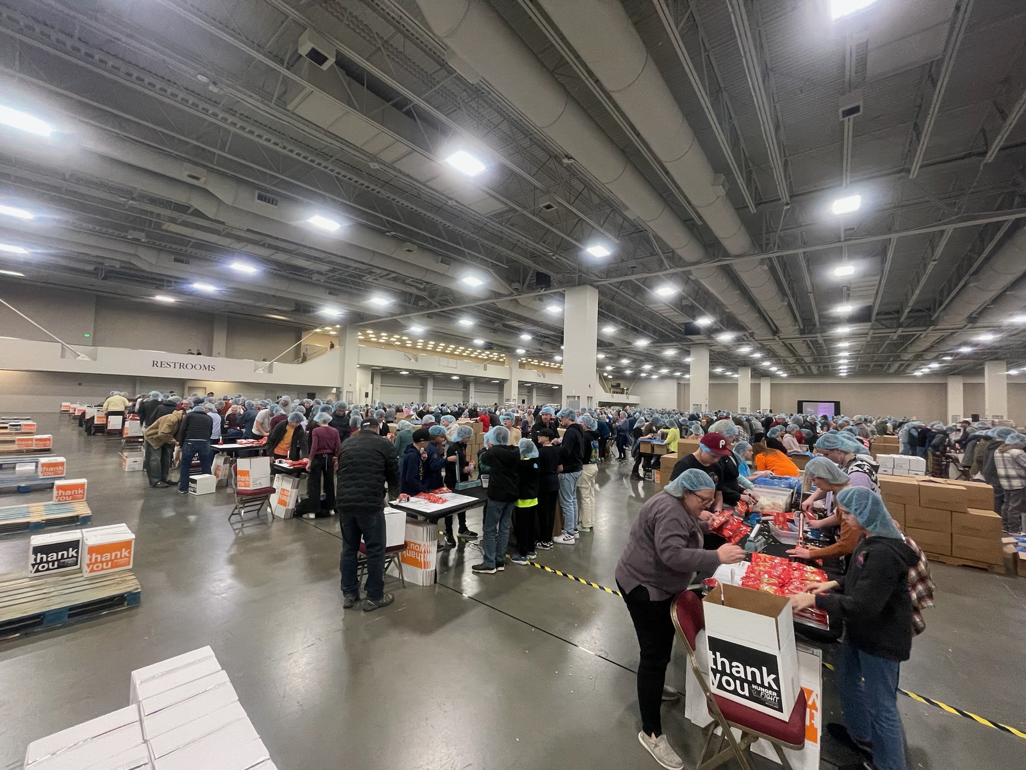 Volunteers packaged 1 million meals to be given to the Utah Food Bank in Salt Lake City on Tuesday. The Church of Jesus Christ of Latter-day Saints partnered with Silicon Slopes through JustServe to host the unique service project.