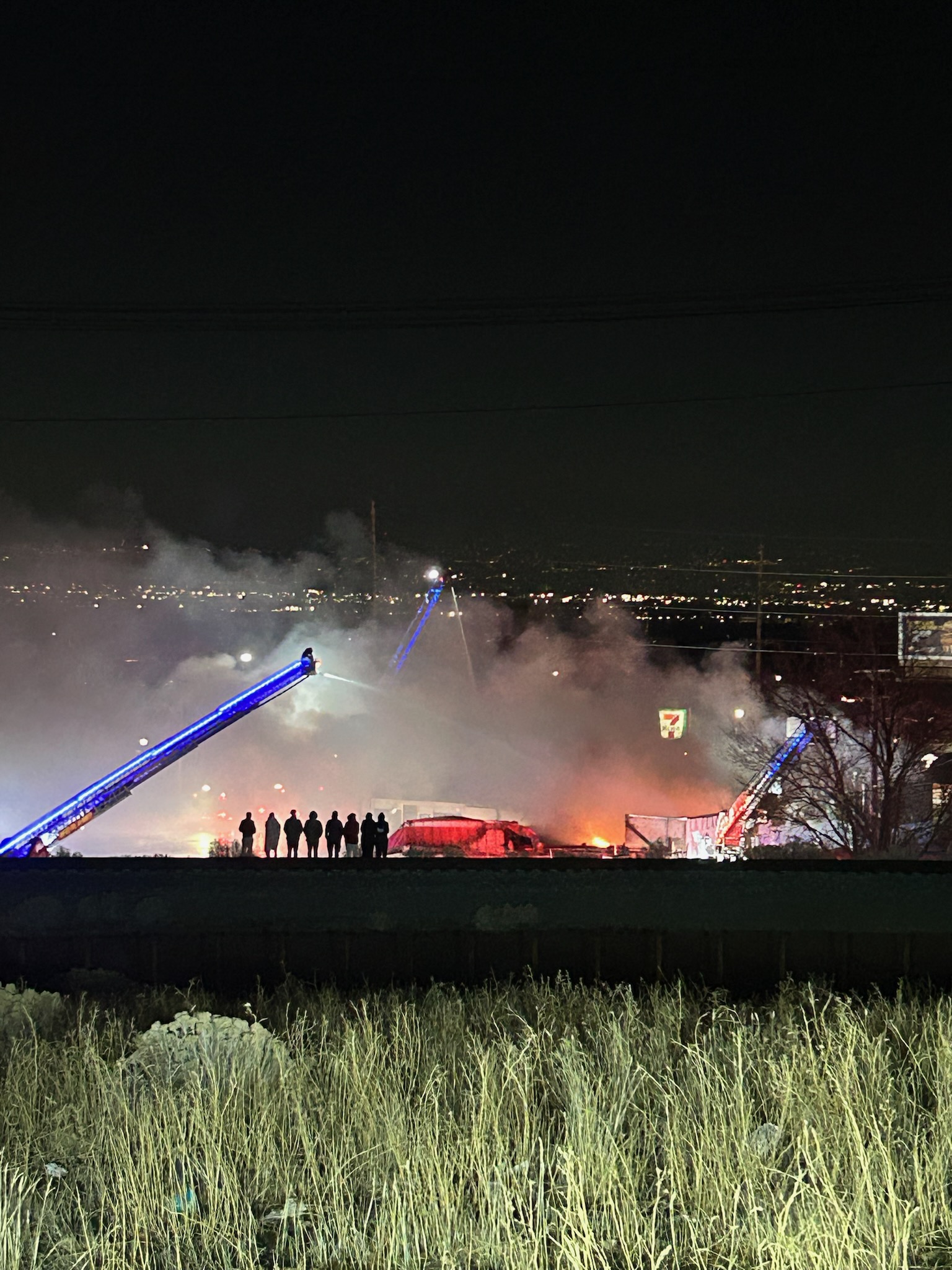 Fire forces road closures near Kearns High School