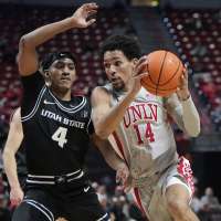 No. 22 Utah State upset on the road by UNLV 65-62