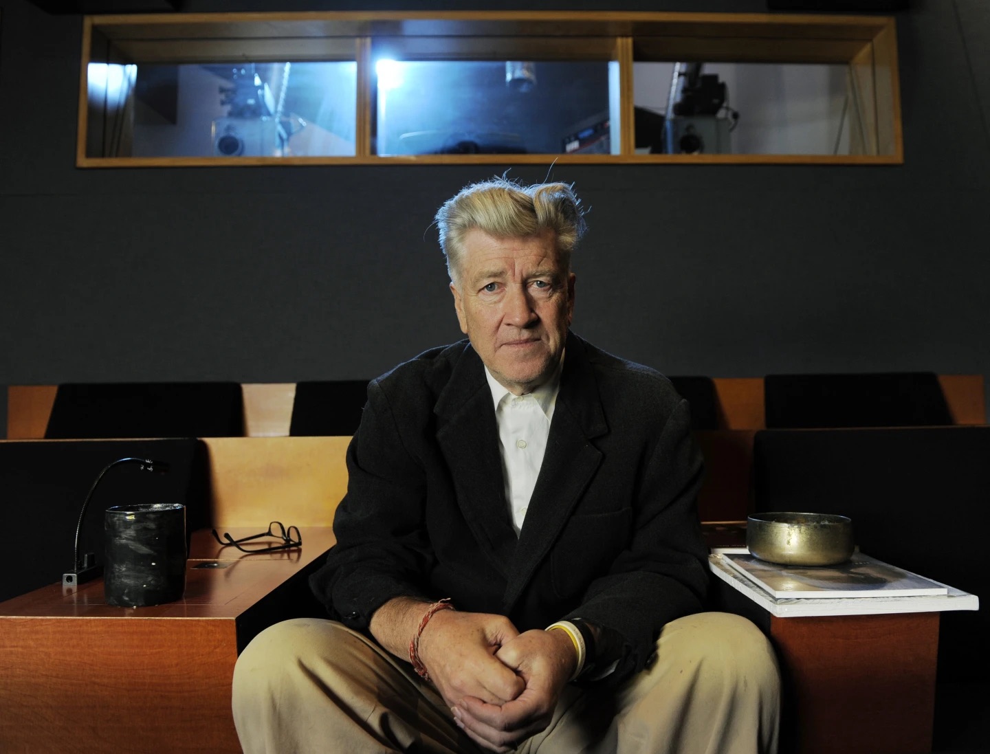 David Lynch is photographed in a private screening room in Los Angeles on Sept. 9, 2010.