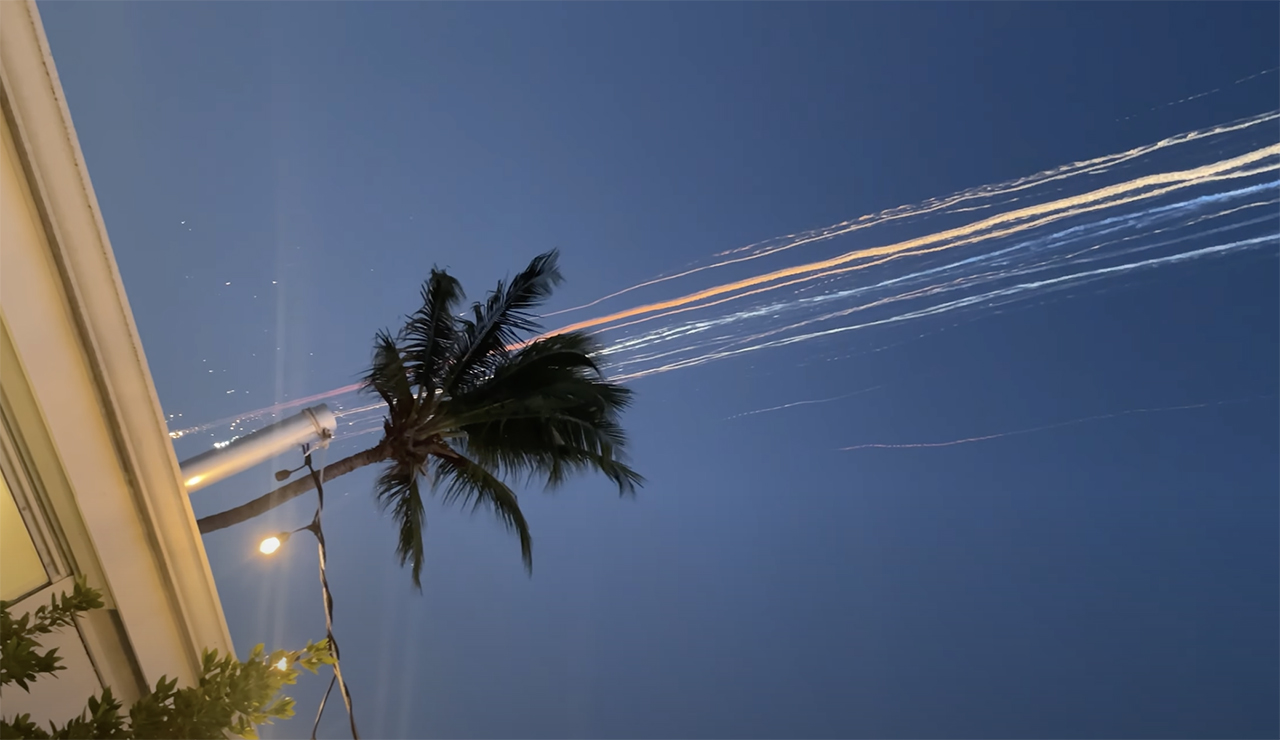 Have You Seen This? Onlookers confused by 'beautiful' flaming debris in the sky