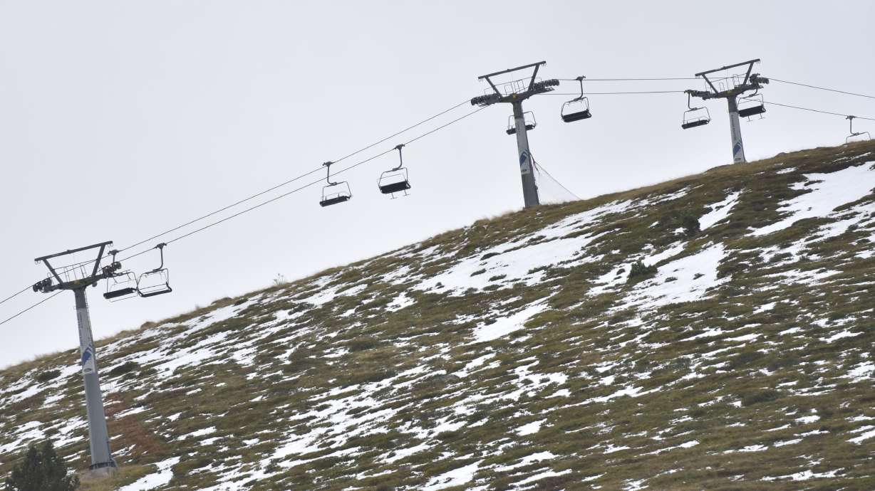 Chairlifts of a ski lift are photographed at the Astum ski resort in Huesca, northern Spain, on November 5, 2023. At least 30 people have been injured, many seriously, in a chairlift accident at the resort, emergency services and local media reported Saturday.