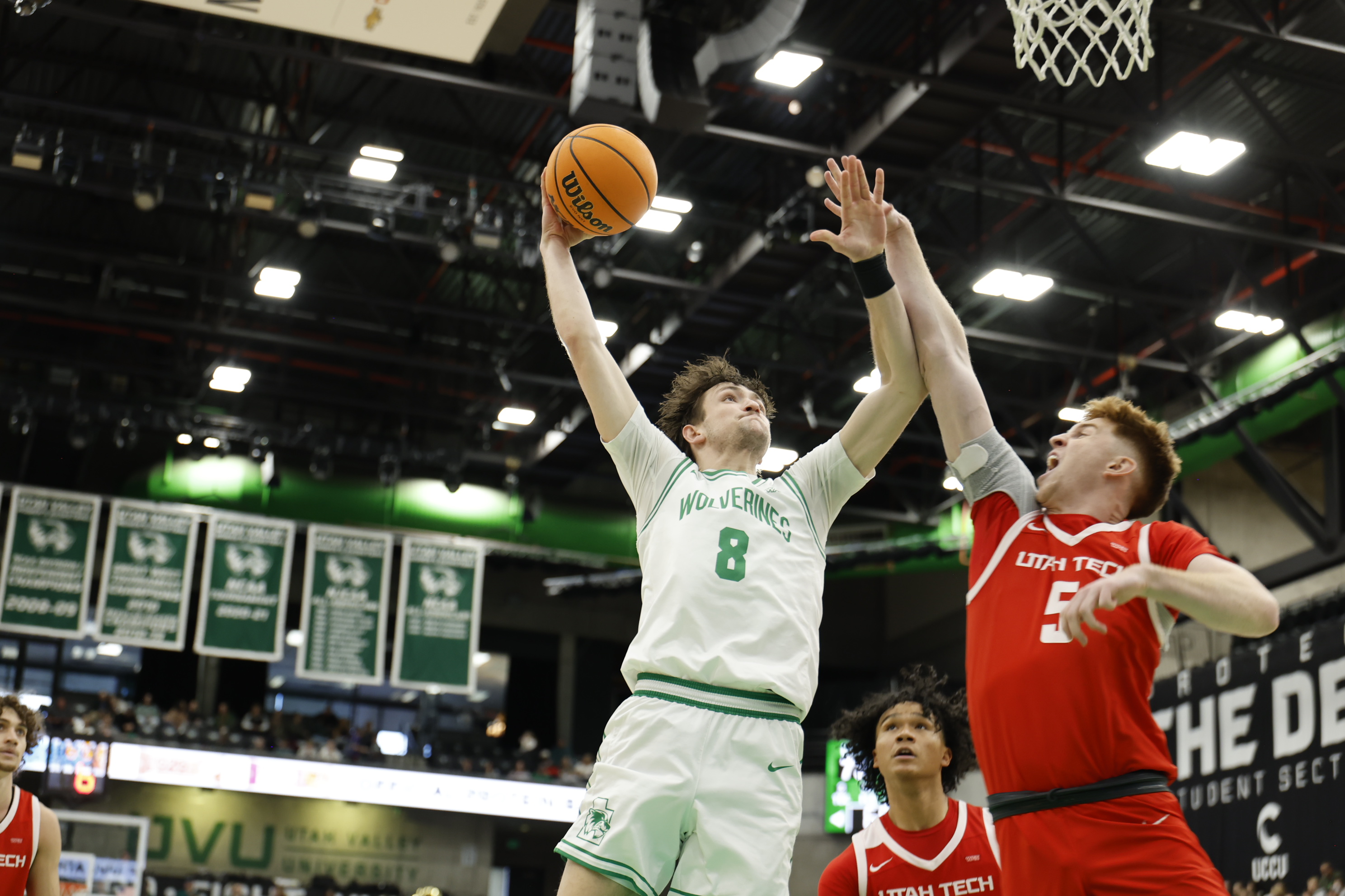 2nd half surge gives Utah Valley edge in Old Hammer rivalry