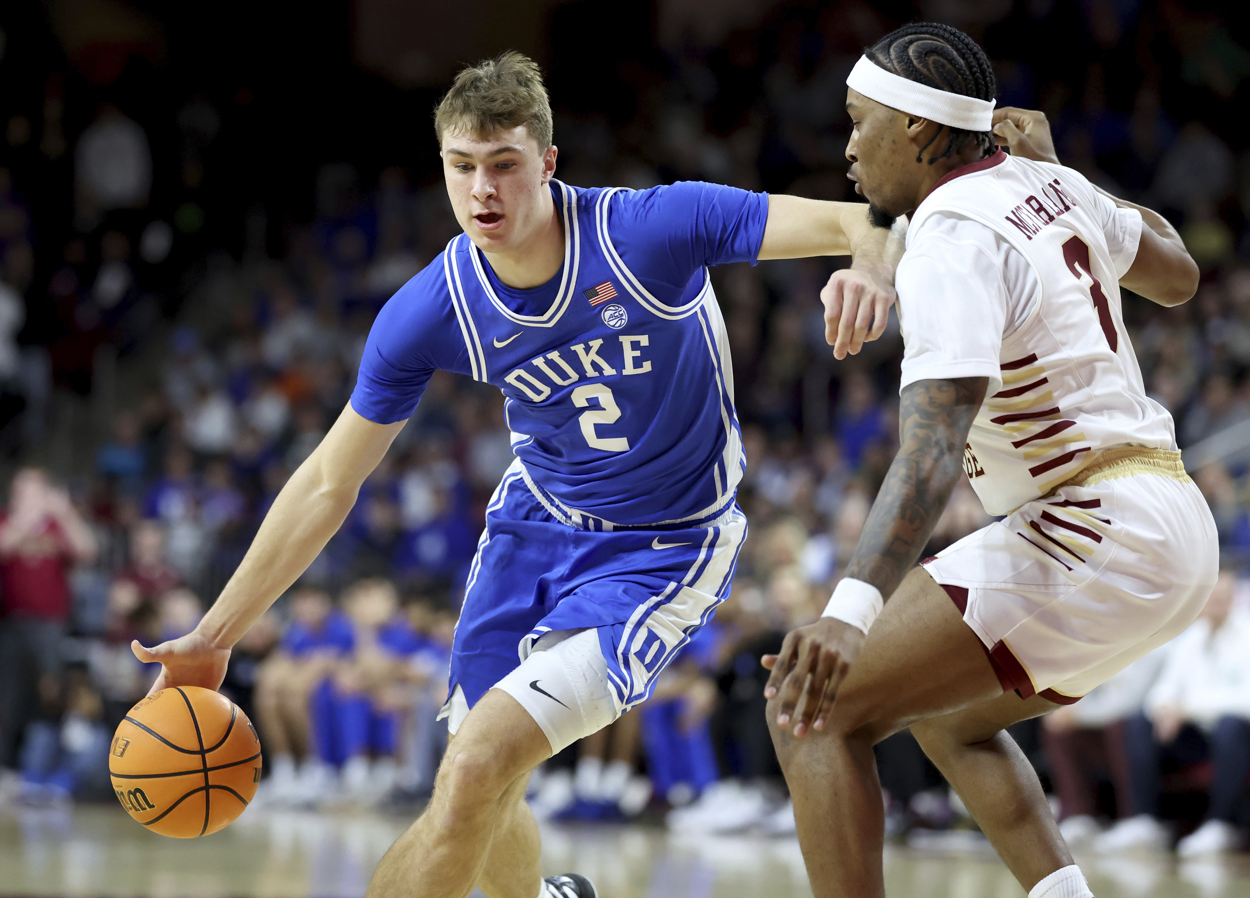 Duke freshman Cooper Flagg returns to New England and gives Maine fans a show against BC