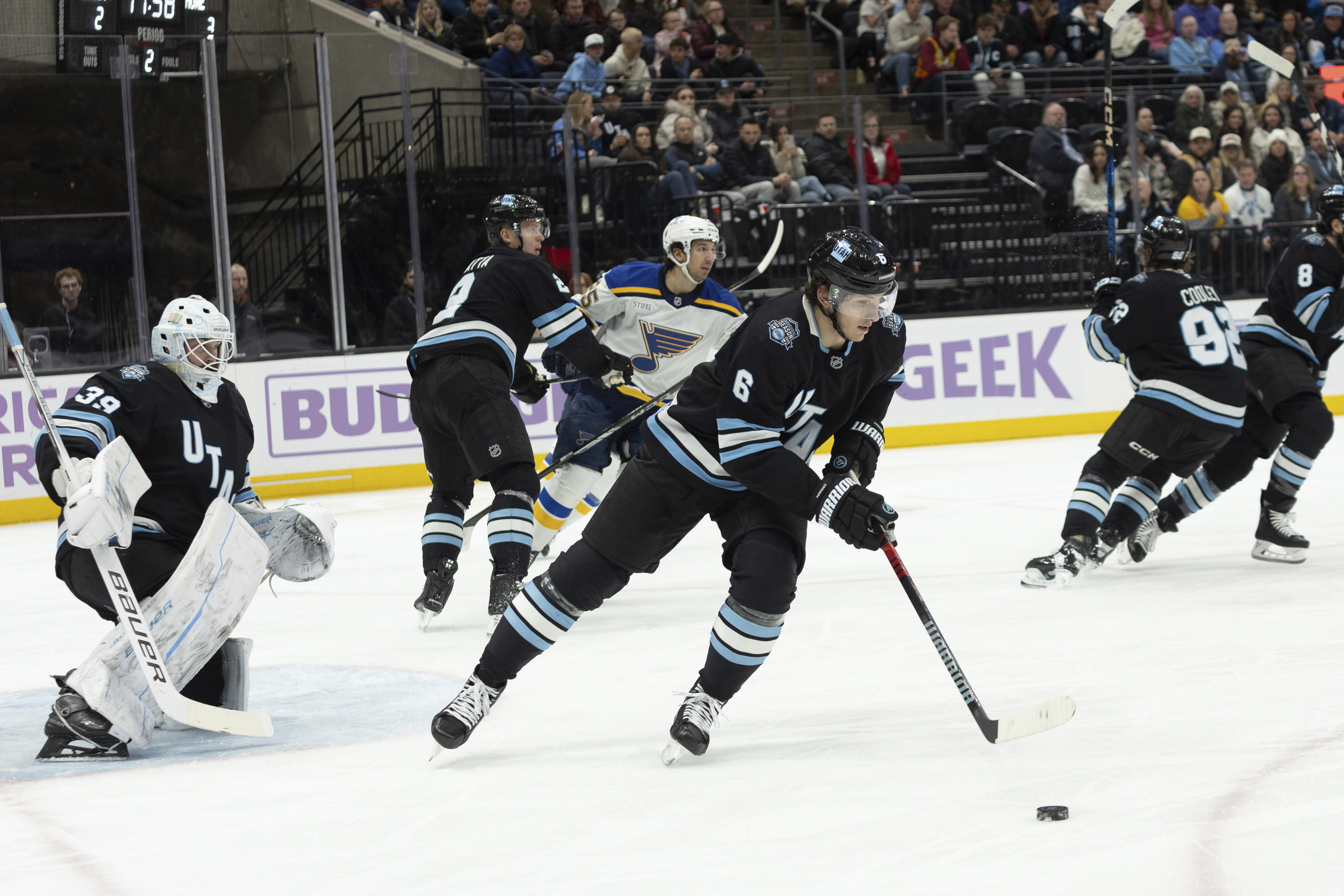 John Marino came to the rescue for Utah Hockey Club with Mikhail Sergachev out