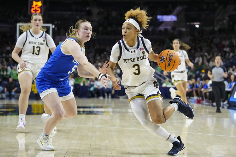 Hannah Hidalgo returns to lead No. 3 Notre Dame women past SMU, 88-64 | KSL.com