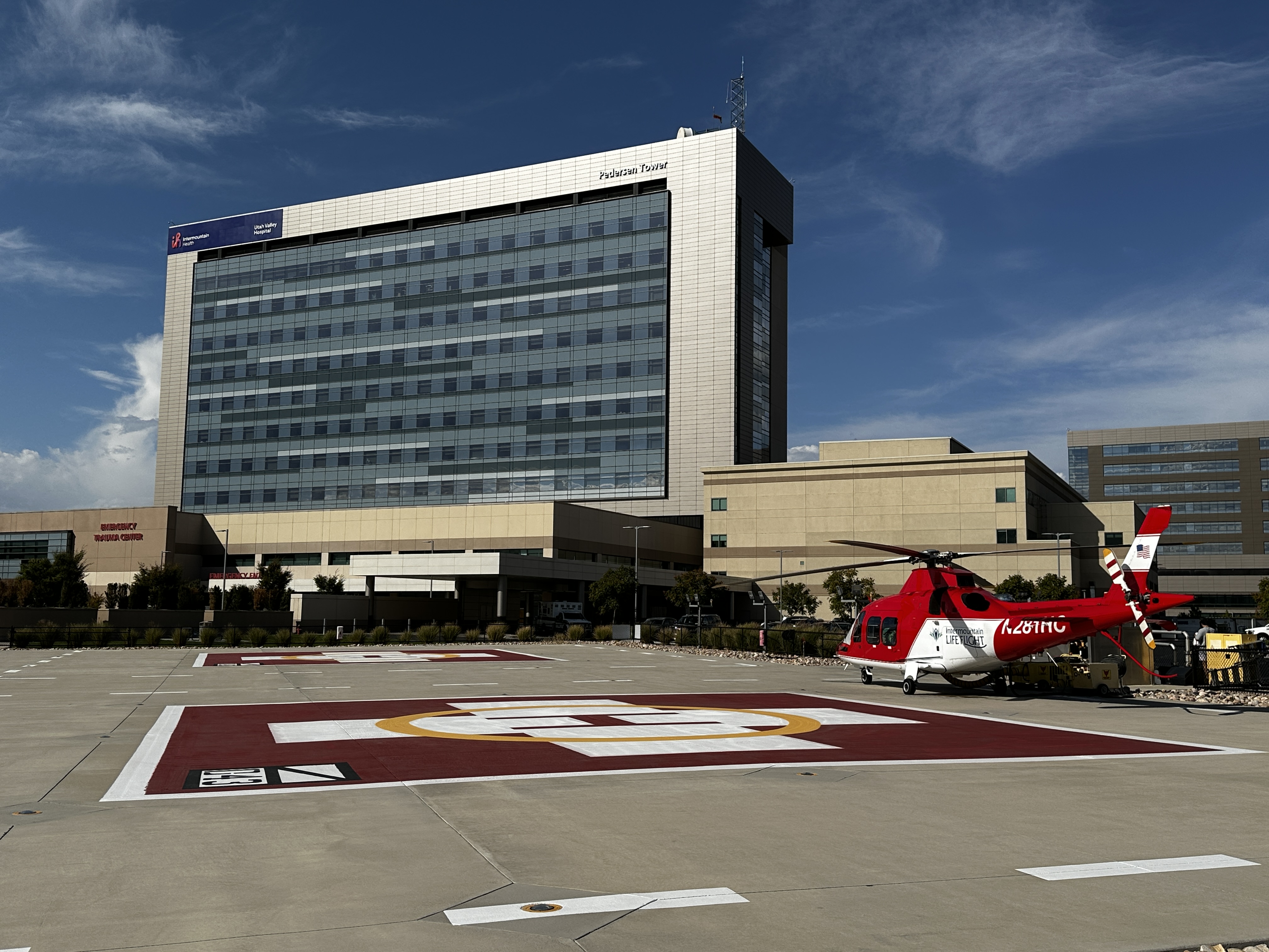 Intermountain Health's Utah Valley Hospital in Provo is a level 2 trauma center serving Utah County and most of rural central and southern Utah.