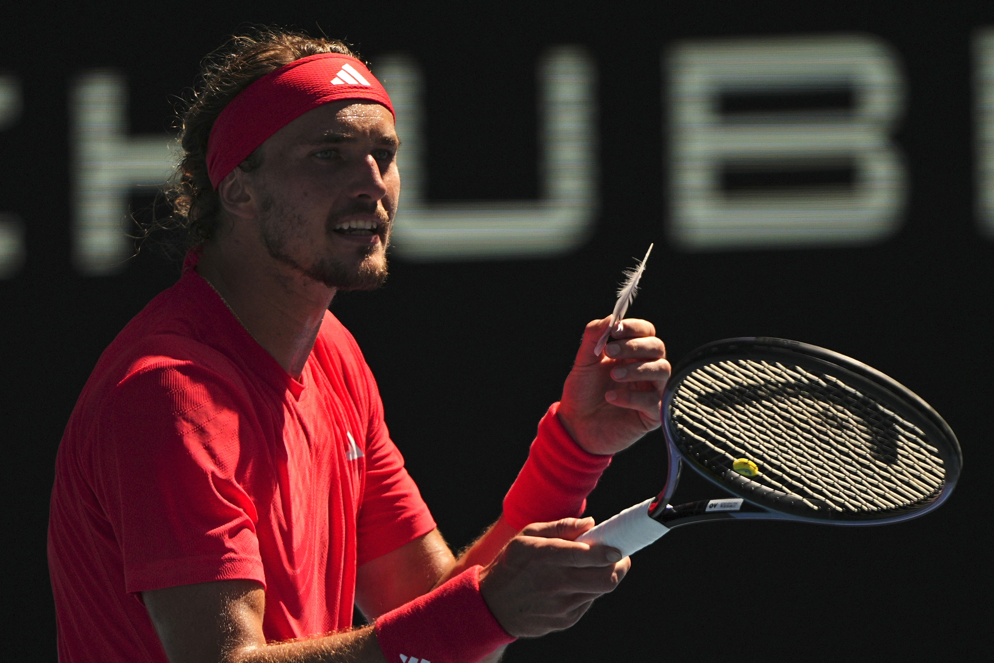 Let it be: Zverev surprised when a feather delays play at the Australian Open