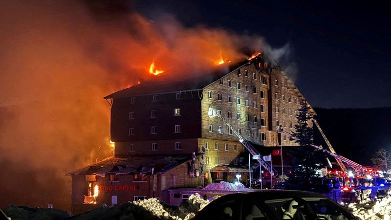 'Like the apocalypse.' Turkish ski resort fire kills 66, forces guests to jump from windows