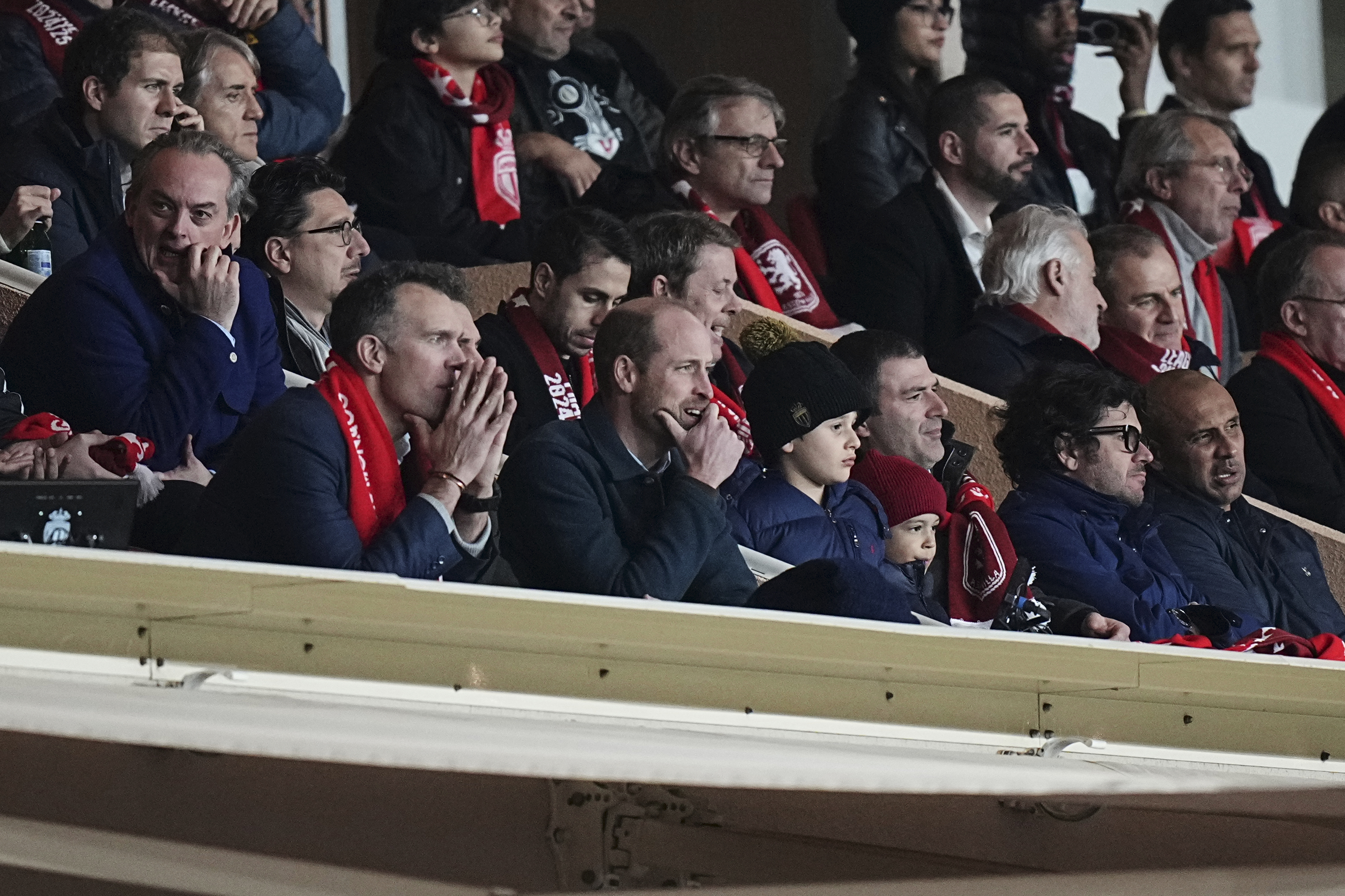 Prince William watches Aston Villa lose in the Champions League in Monaco