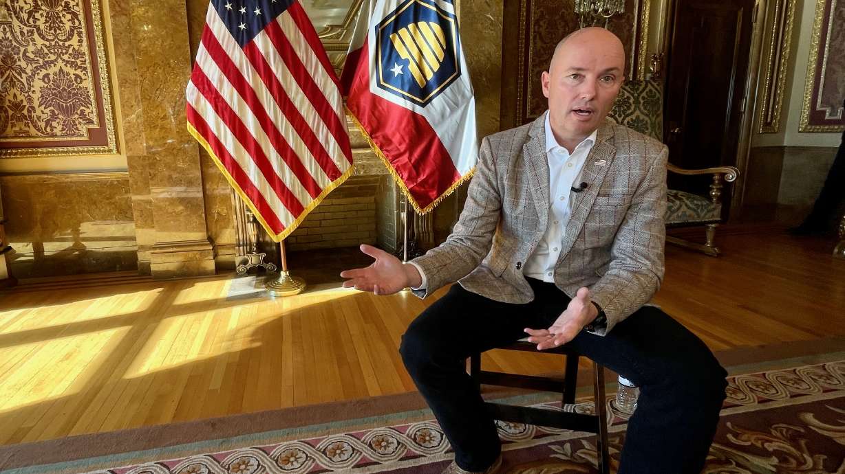 Gov. Spencer Cox, photographed at the Utah Capitol in Salt Lake City on Tuesday, said energy production and trimming taxes are priorities for him this legislative cycle.