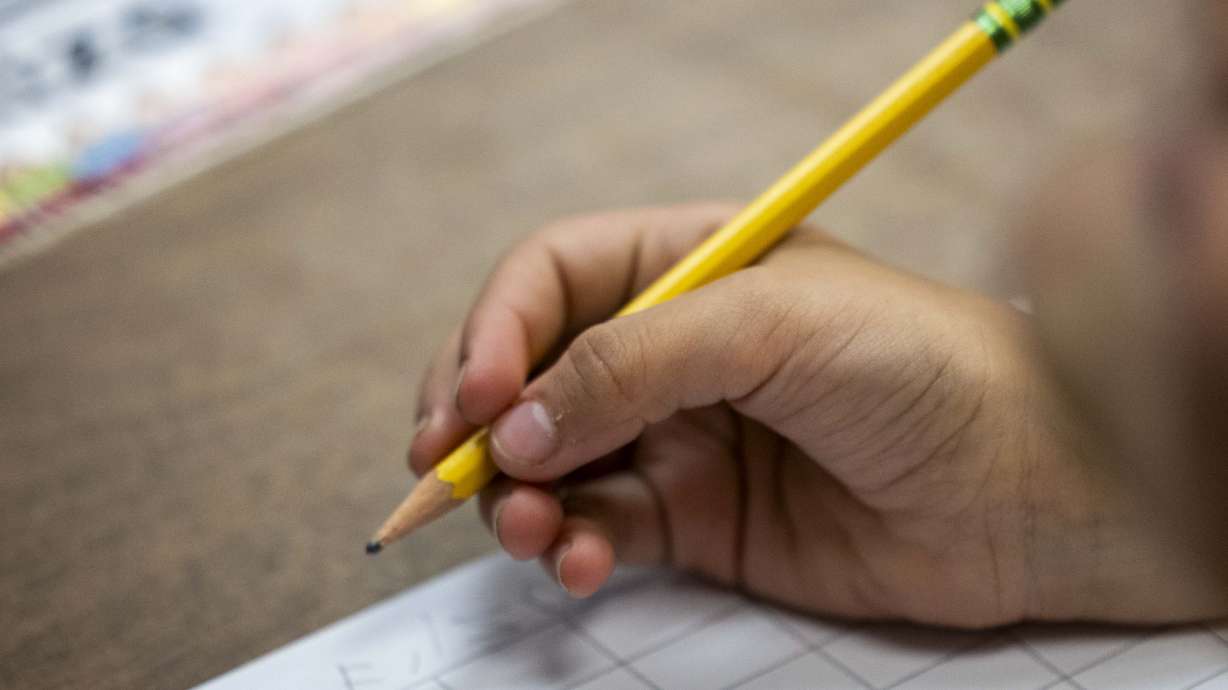 Students work on coursework at Crescent Elementary School in Sandy on Jan. 13. Lawmakers are focusing on the funding of the state's K-12 public education system.