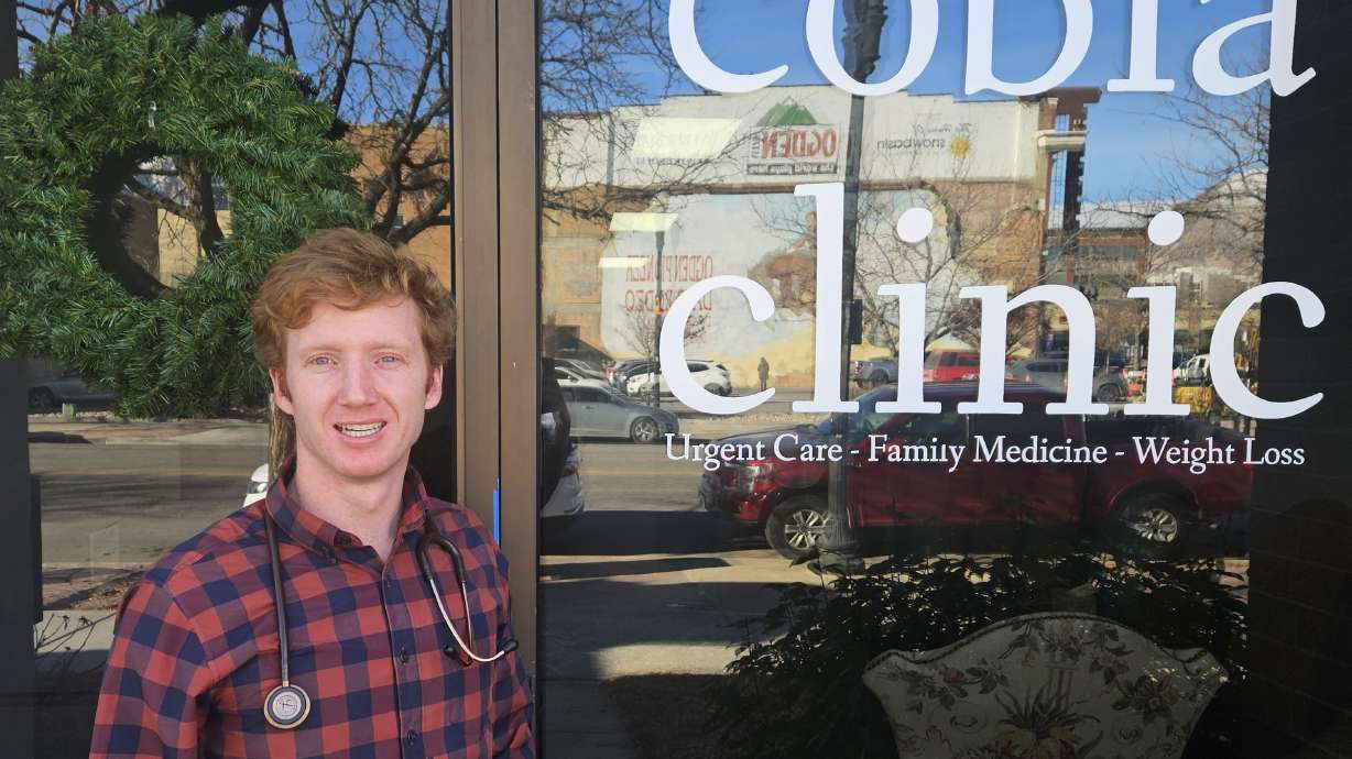 Cobia Clinic, opened by Mitchell Cobia, left, opened its doors in December 2024 in Ogden. Cobia is nurse practitioner who opened his clinic as a result of a 2023 law allowing nurse practitioners to practice without the oversight of medical doctors.