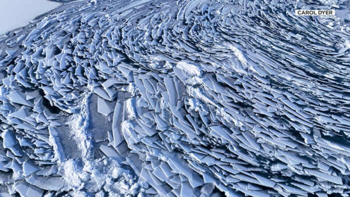 An ice formation at Bear Lake.