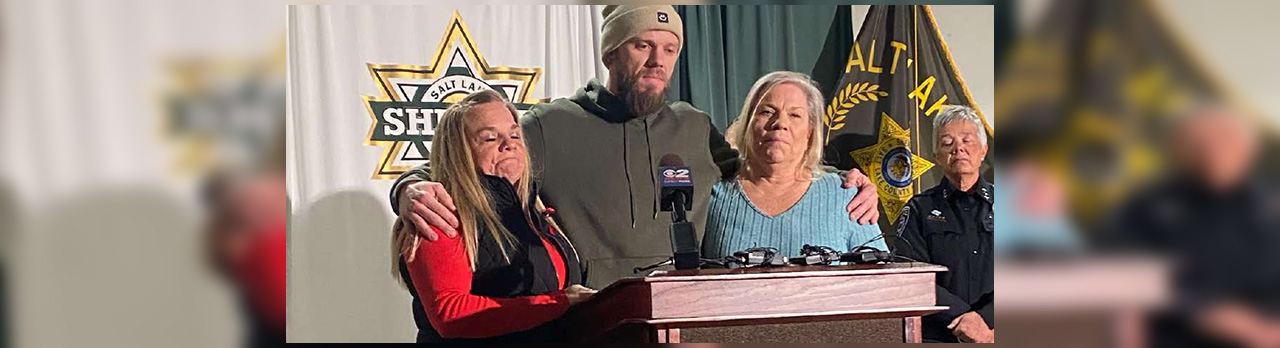 Two sisters and the son of Jason Royter — who was stabbed to death in his Magna home in 2005 — Niki Price, Andrew Royter and Stephani Perschon, express relief and gratitude Friday after an arrest was made in the nearly 20-year-old cold case.