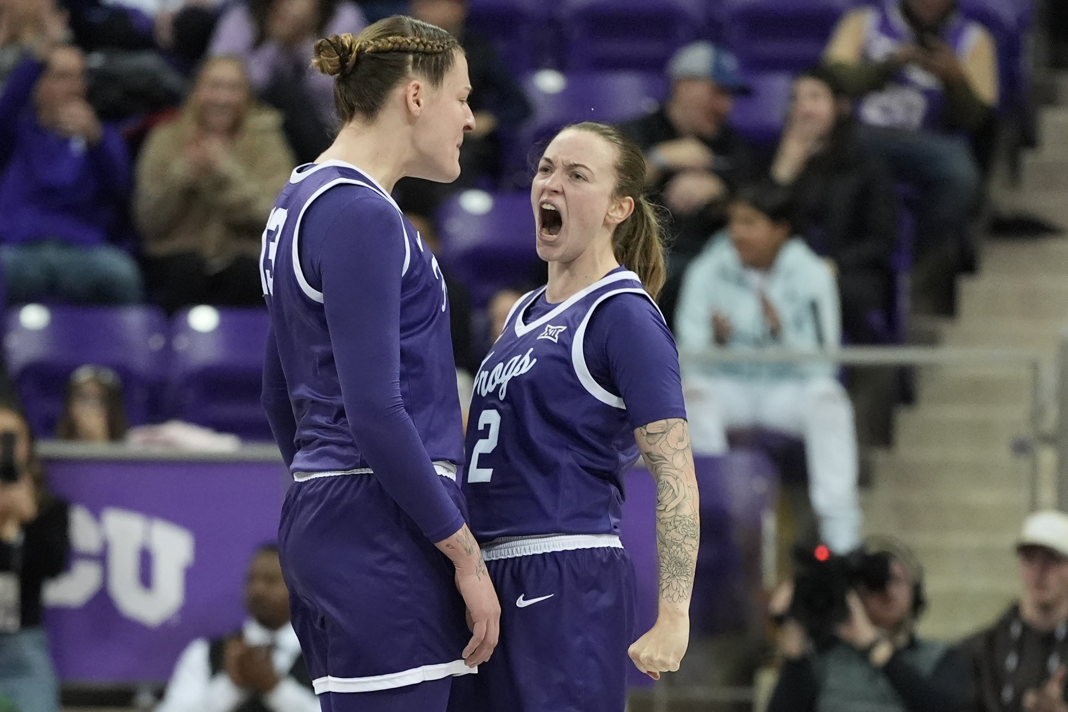 No. 9 TCU women end a 35-year losing streak against No. 25 Baylor with an 80-75 win