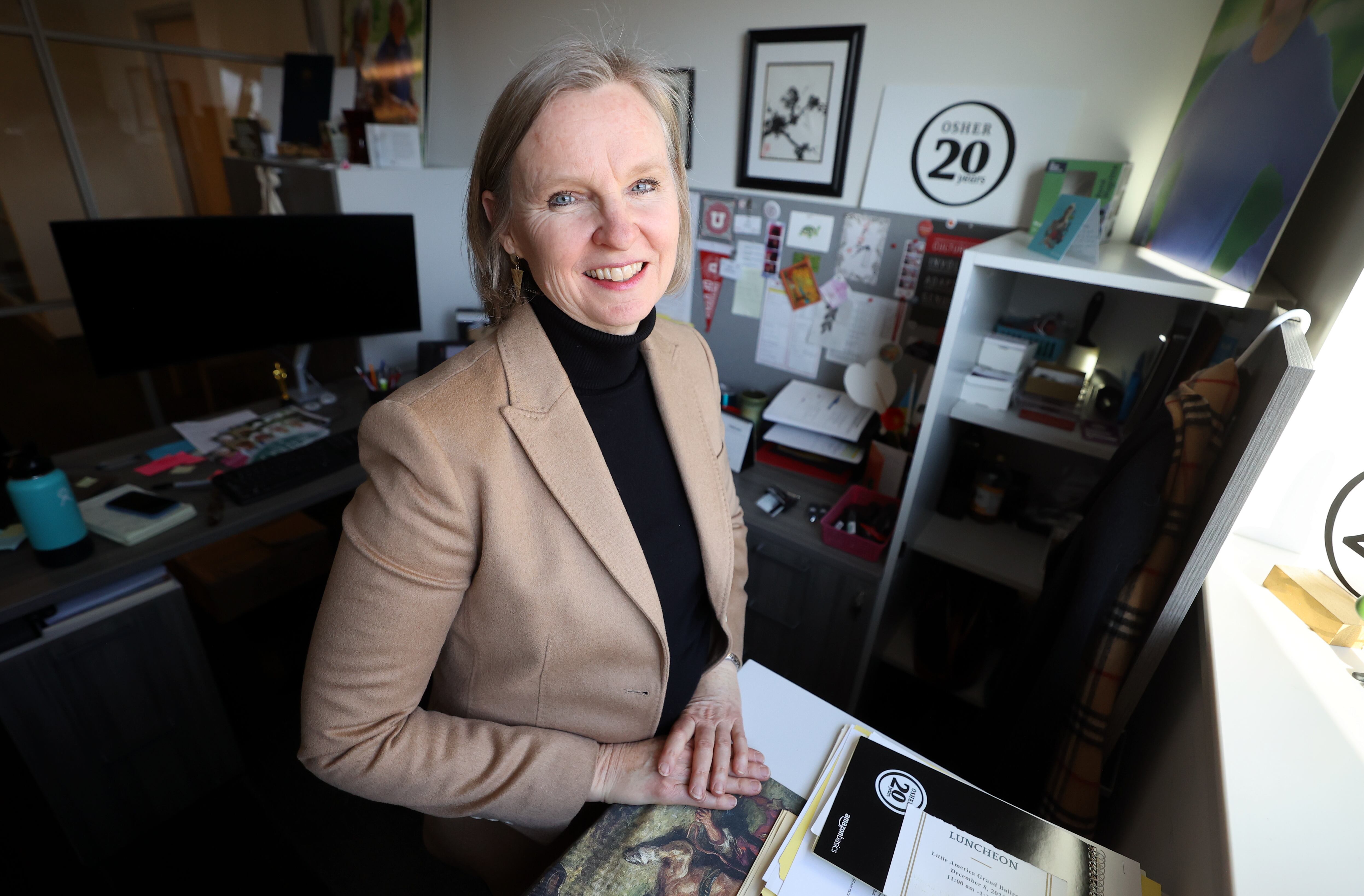 Jill E. Meyer, Osher Lifelong Learning Institute director, poses for a portrait in her office at the institute at the University of Utah in Salt Lake City on Jan. 14.