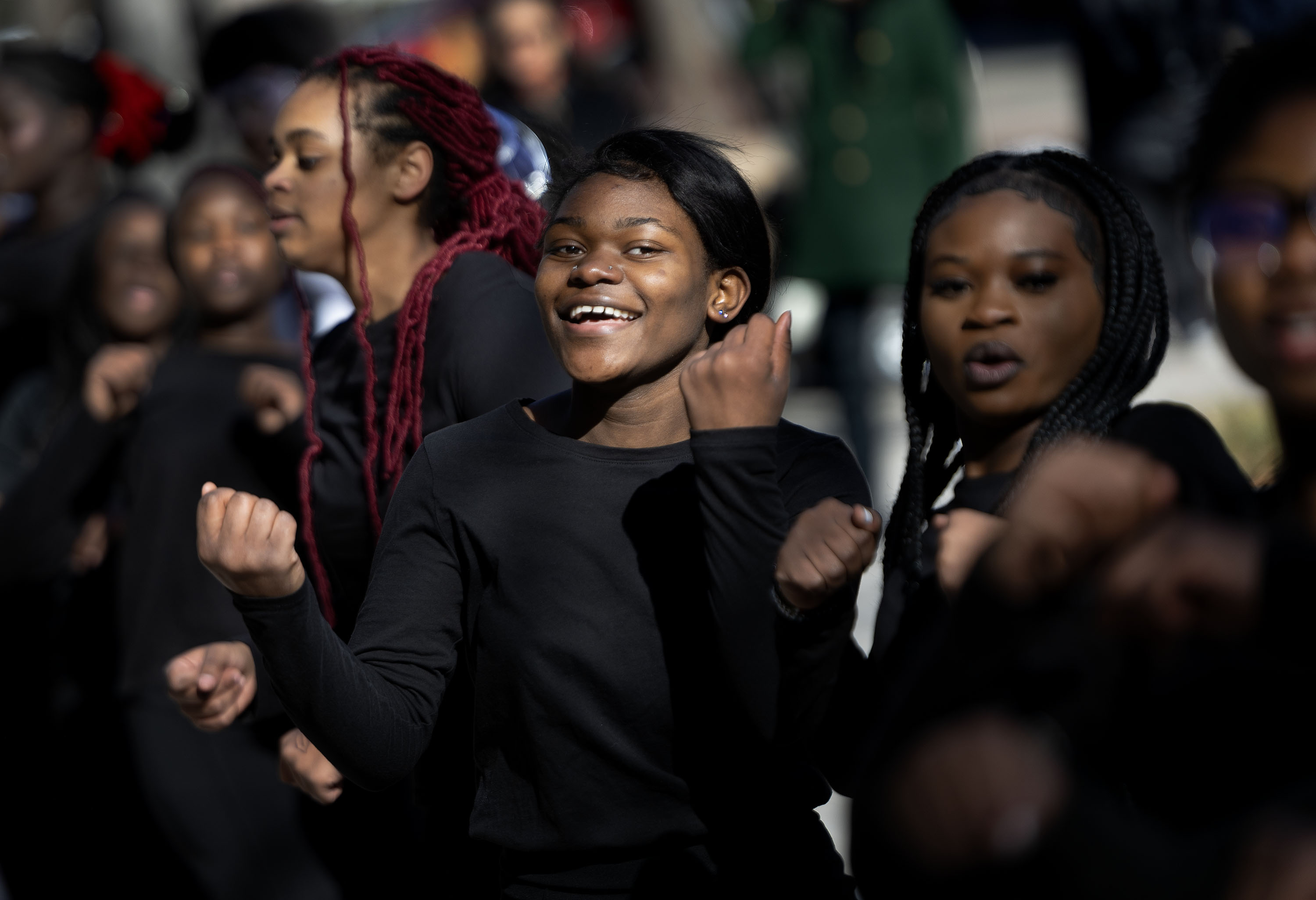 Highland High School’s Steppers perform as part of Dr. Martin Luther King Jr. Celebration Week activities at Westminster University in Salt Lake City Jan. 23. Utah's Black population increased by 89% from 2010 to 2023.