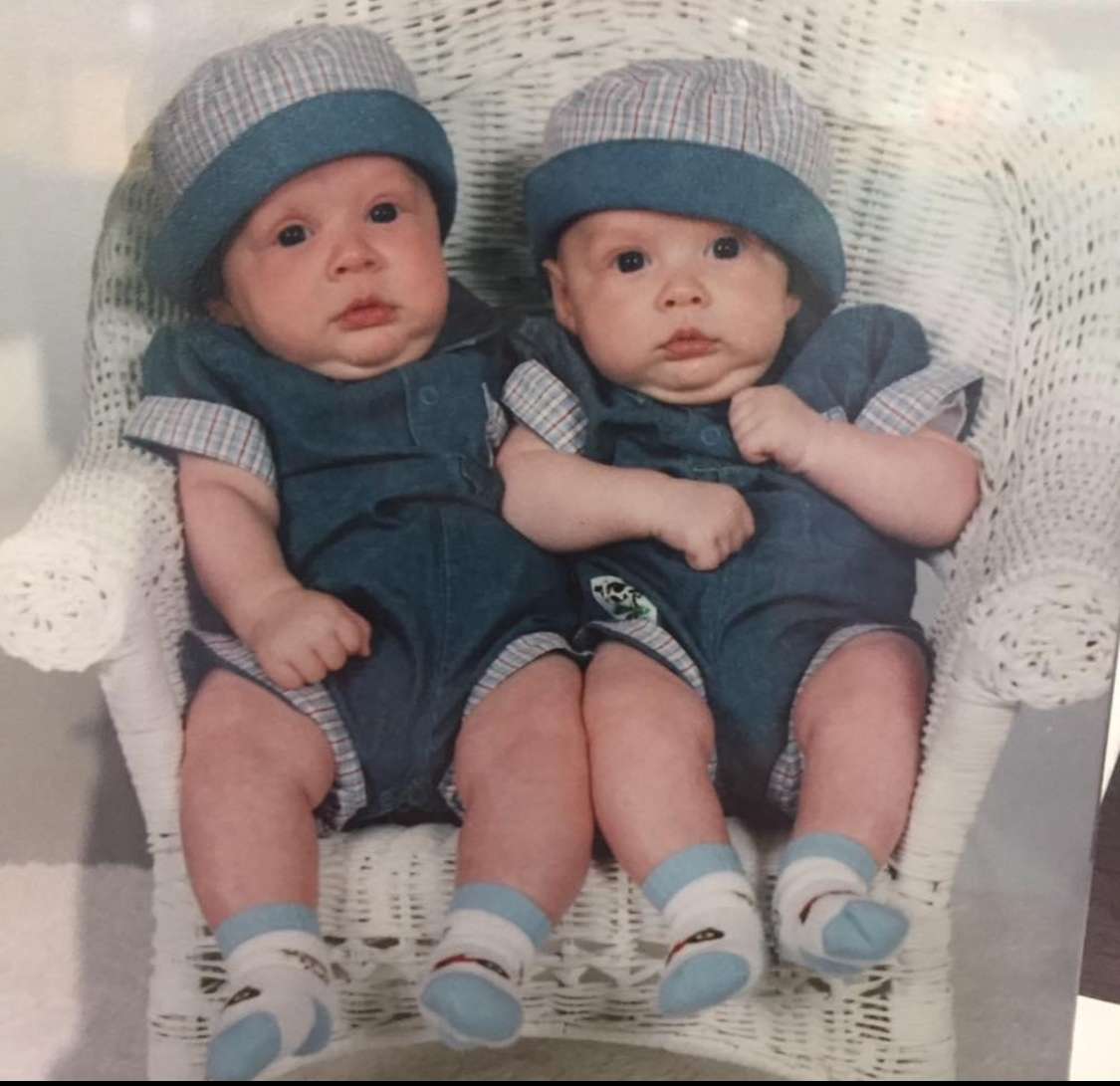 Mason and Gabe Madsen as infants.