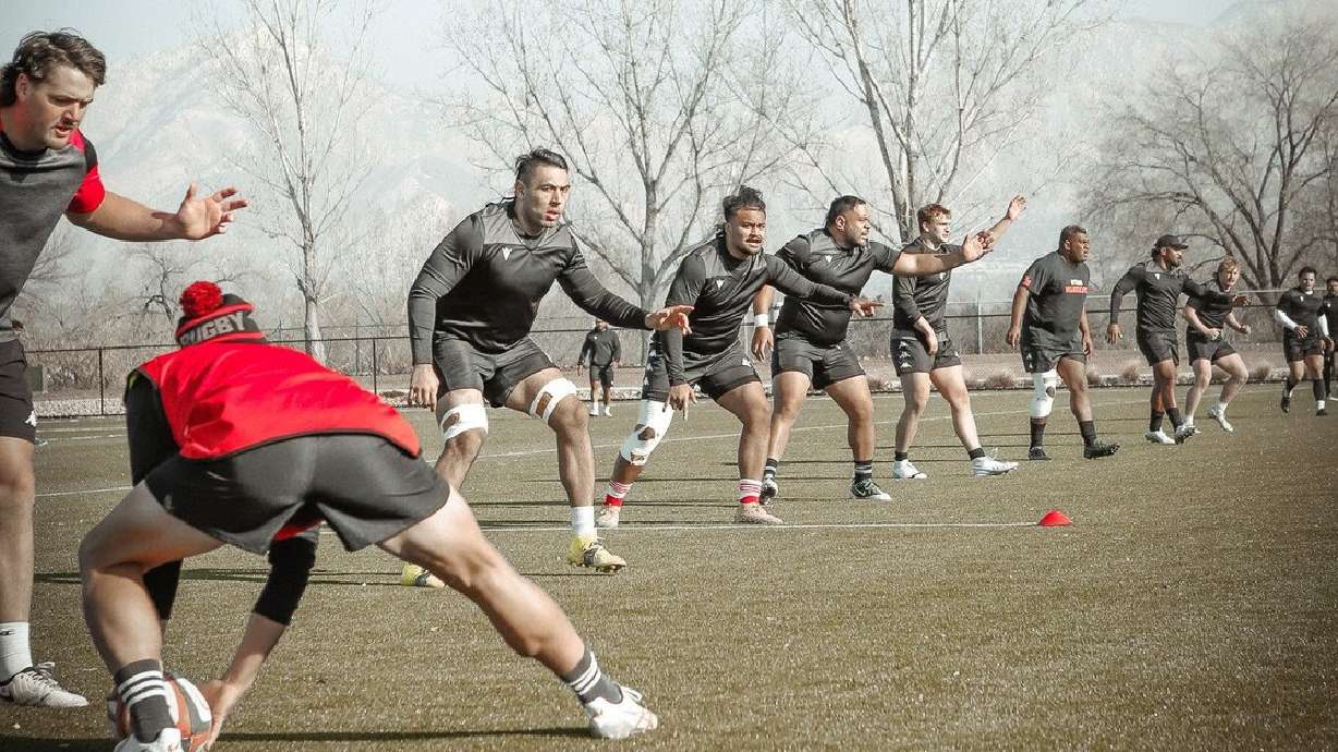 Utah Warriors train for the 2025 Major League Rugby season in Herriman, Utah.