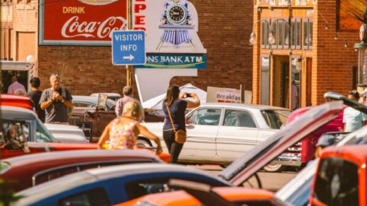 The town of Helper in Carbon County during the summer. The county has a new initiative called "Discover the Corridor," encouraging visitors not only to pass through on their way to Moab but to spend the night, too.