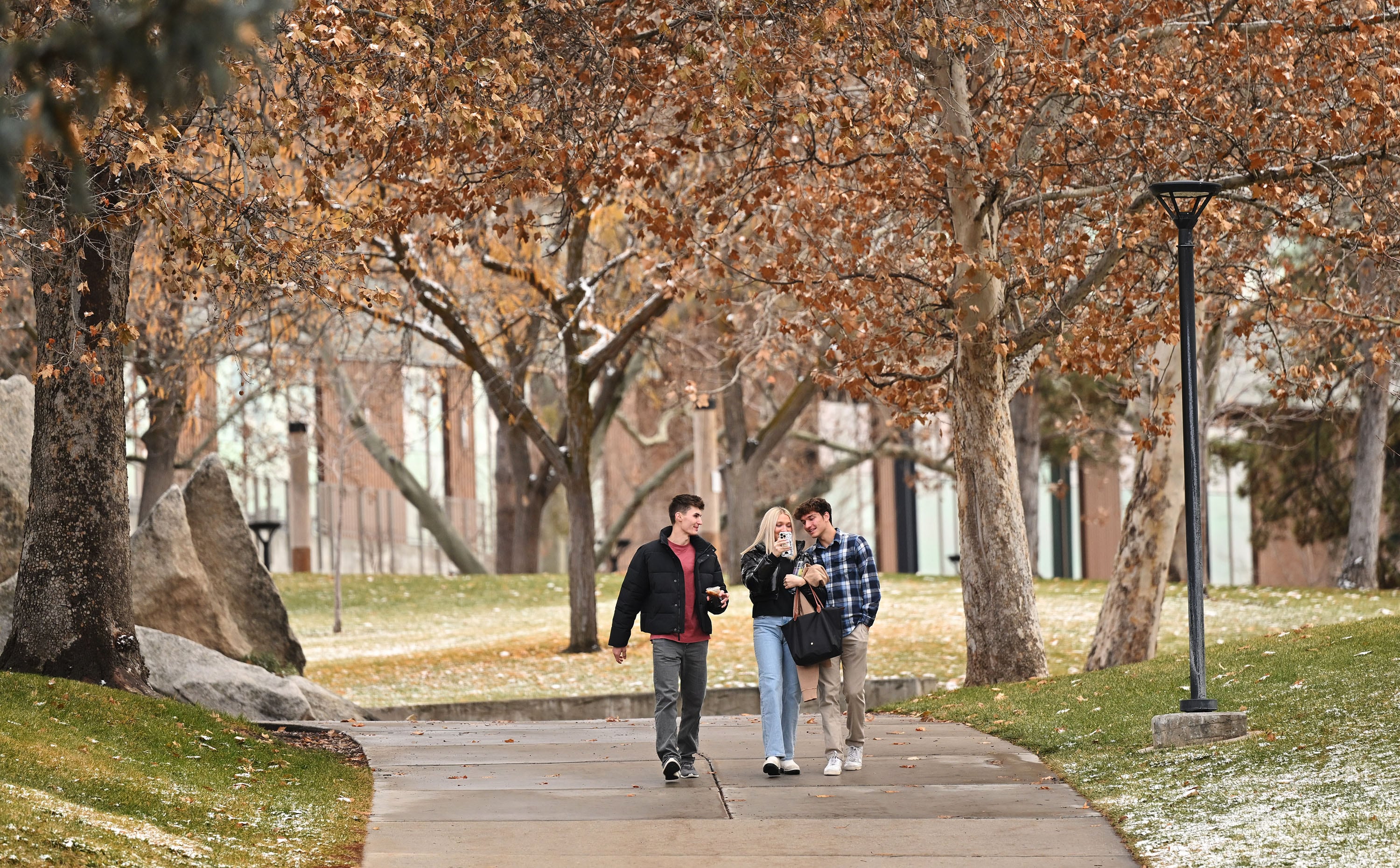 People walk on campus on Monday, Dec. 30, 2024. The University of Utah is commemorating the school's 175th anniversary in 2025.