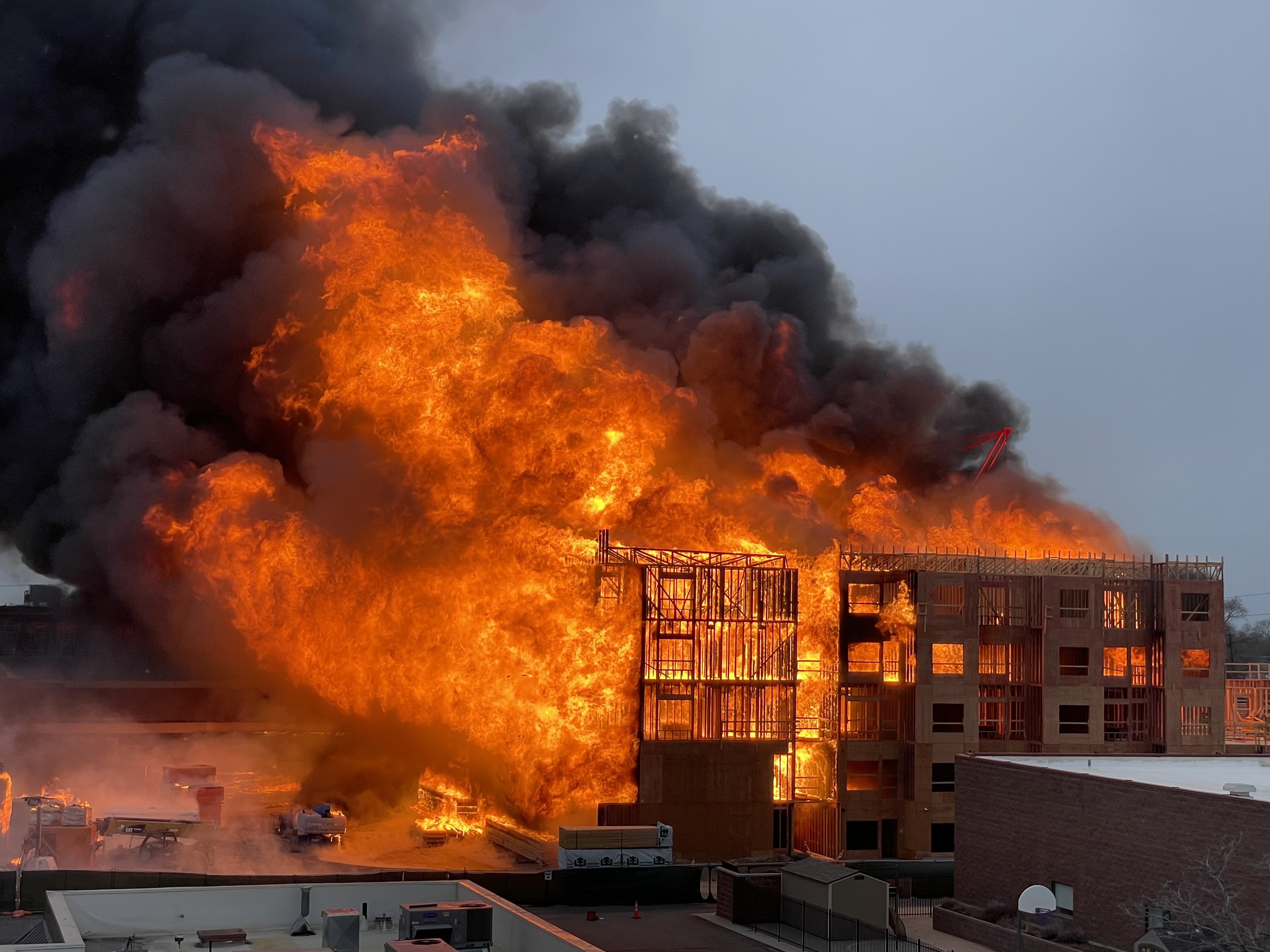 Ogden firefighters ask for construction site security after apartment frame burns down