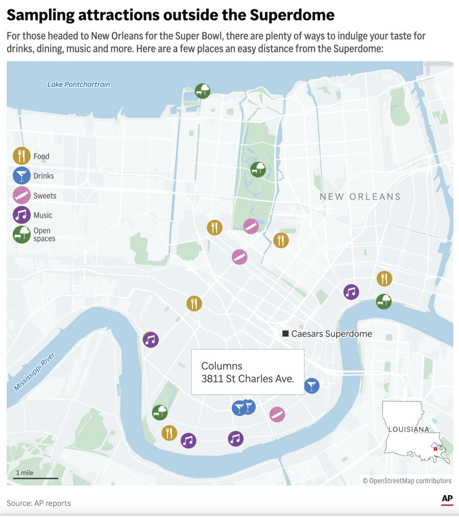 There's no shortage of things to do in New Orleans for those in town for the Super Bowl. 