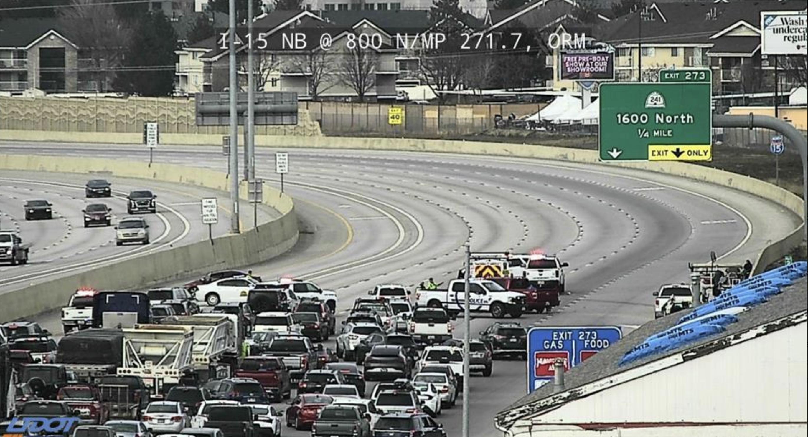 Multi-vehicle crash causes significant delays on northbound I-15 in Orem