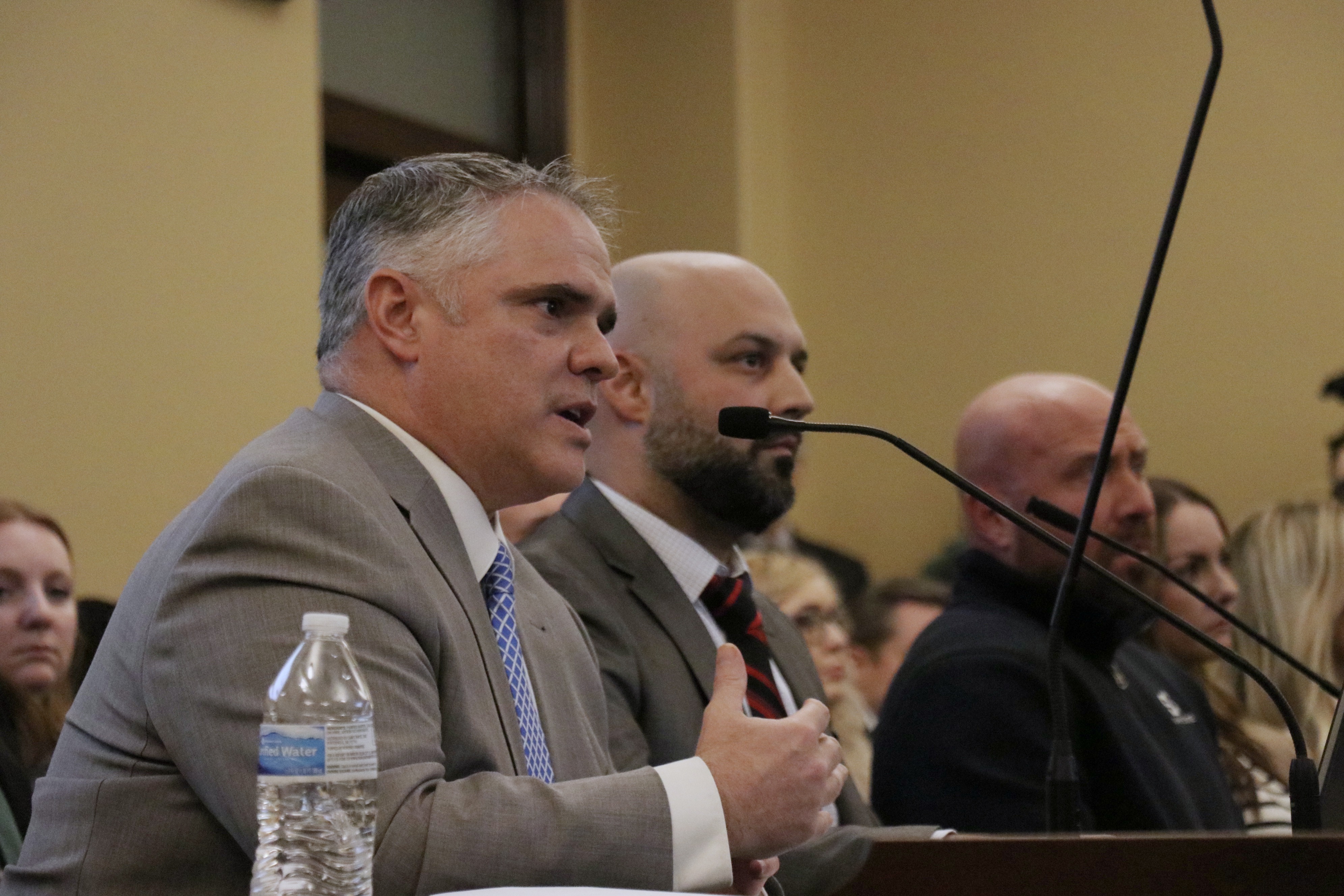 Utah deputy auditor general, Brian Dean, presents a legislative audit Friday on the Attorney General's Office at the Utah State Capitol.