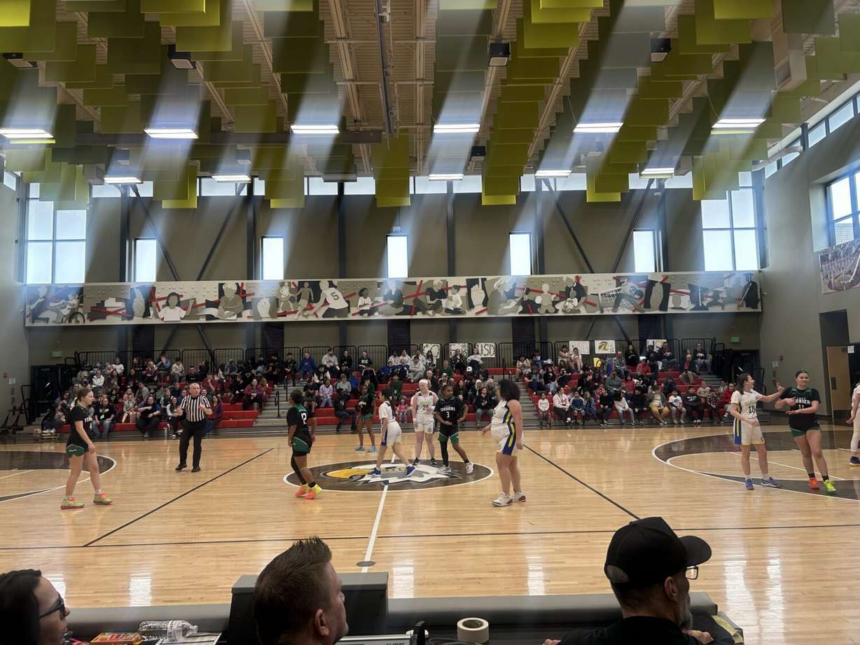Students from the Utah School for the Deaf compete in the Western States Basketball Classic.