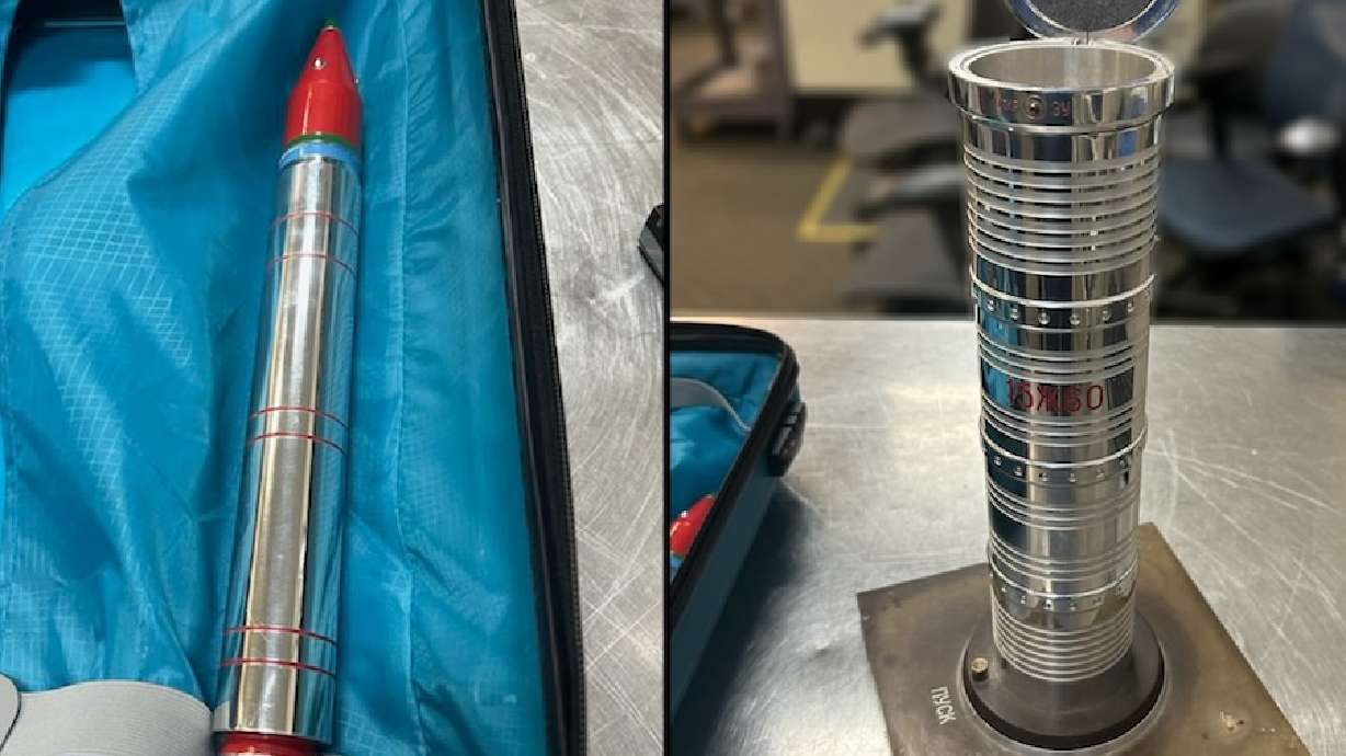 An inert mortar found by TSA that caused a scare at the Idaho Falls Regional Airport in January.