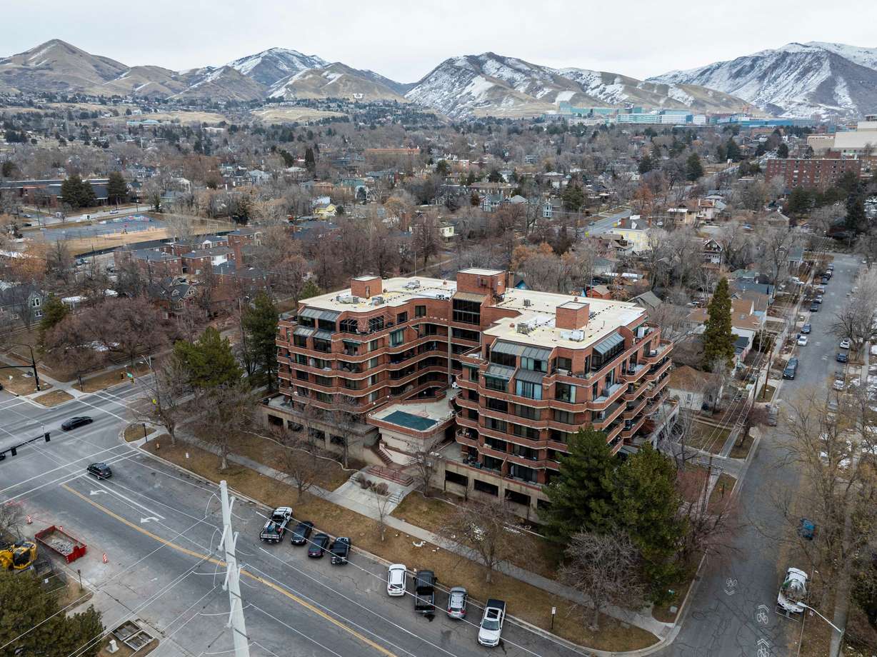 Arlington Place Condominiums stands in Salt Lake City on Jan. 31. A dispute between Lon Galloway and his HOA began in 2018 when a $50 fine eventually ballooned over the years to roughly $30,000 owed in fees and fines according to Galloway’s HOA account. Galloway found an attorney and took it to court in a case that is still pending.