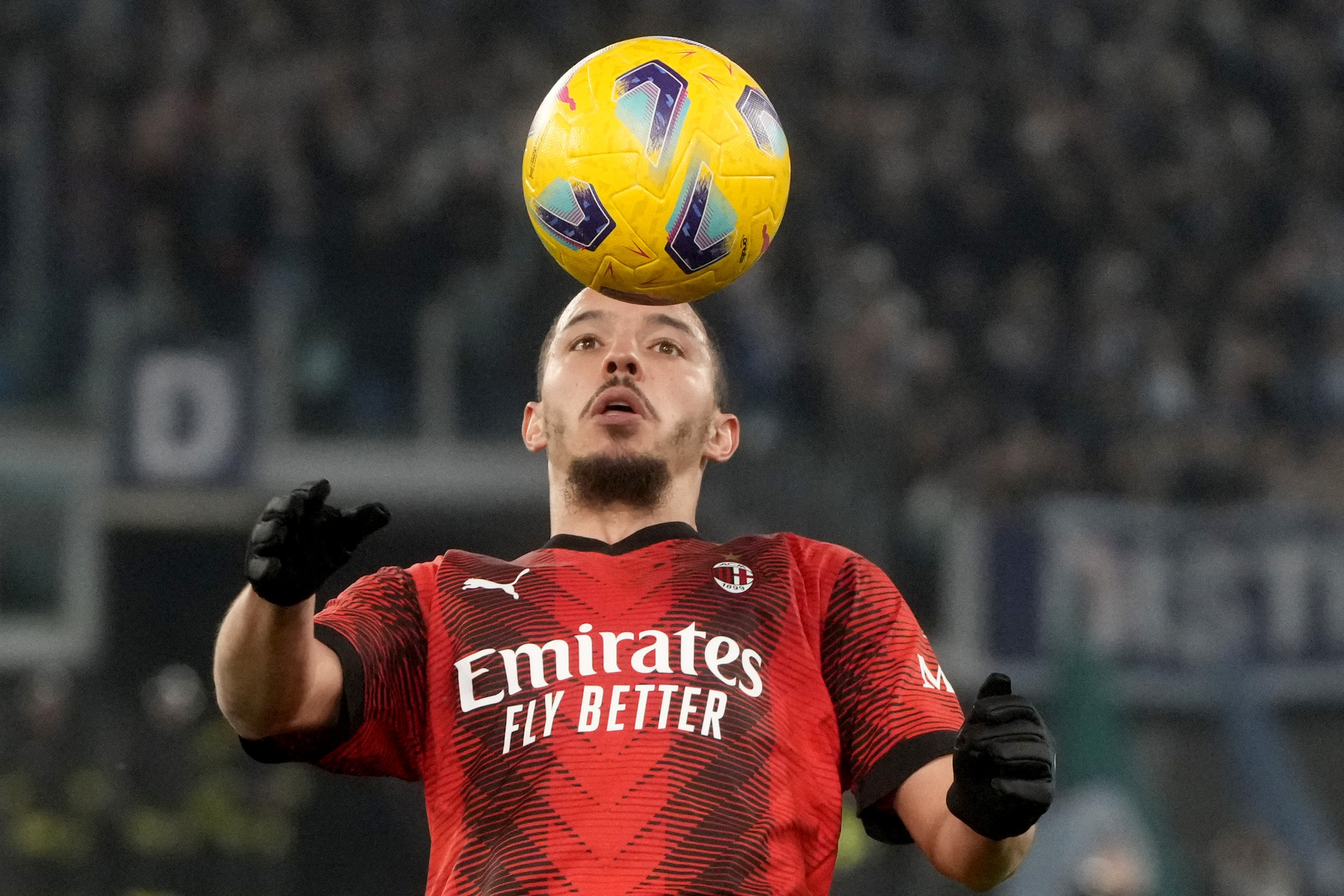 FILE - AC Milan's Ismael Bennacer controls the ball during the Italian Serie A soccer match between Lazio and Milan at Rome's Olympic stadium, Friday, March 1, 2024. 