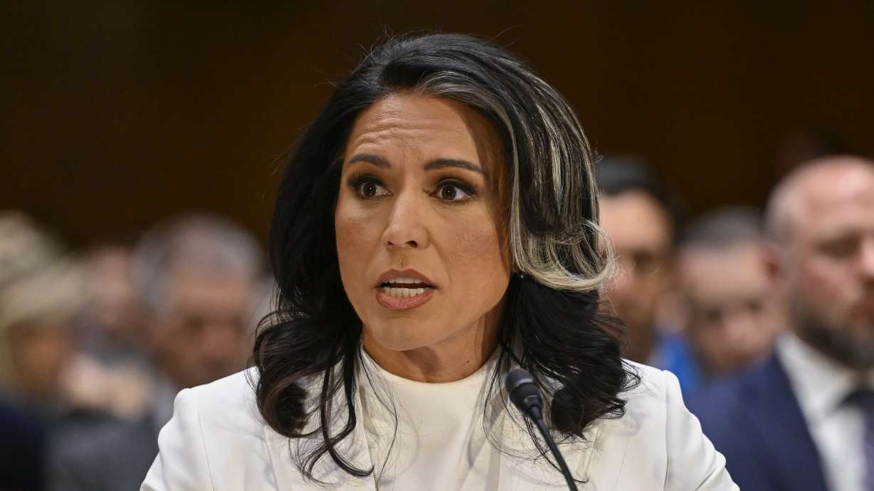 Tulsi Gabbard, President Donald Trump's choice to be the director of national intelligence, arrives to appear before the Senate Intelligence Committee for her confirmation hearing on Capitol Hill Thursday, Jan. 30, in Washington. Tuesday, Gabbard moved a step closer to Senate confirmation