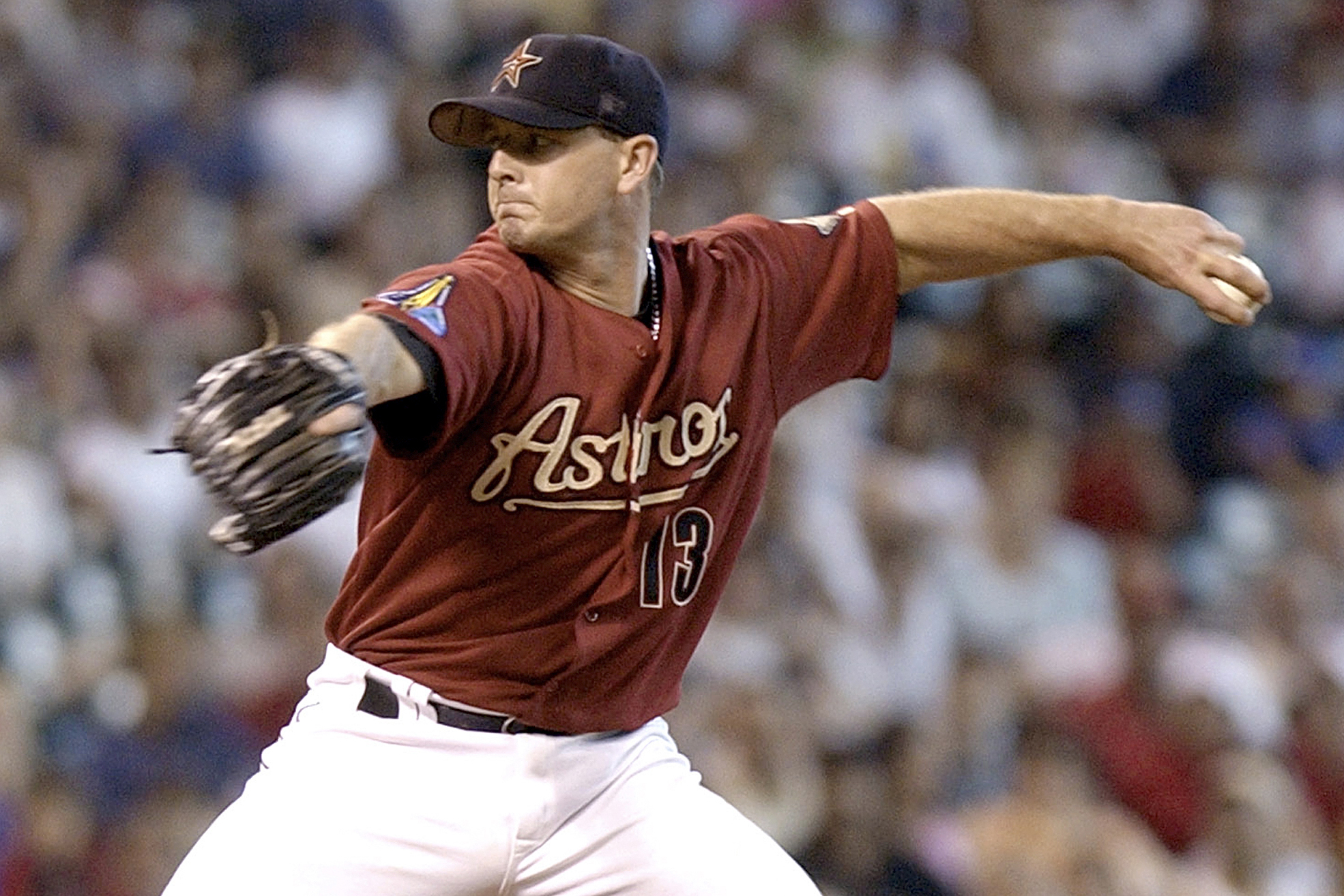 FILE - In this June 8, 2003, file photo, Houston Astros closer Billy Wagner pitches to a Tampa Bay Devil Rays batter during a baseball game in Houston.