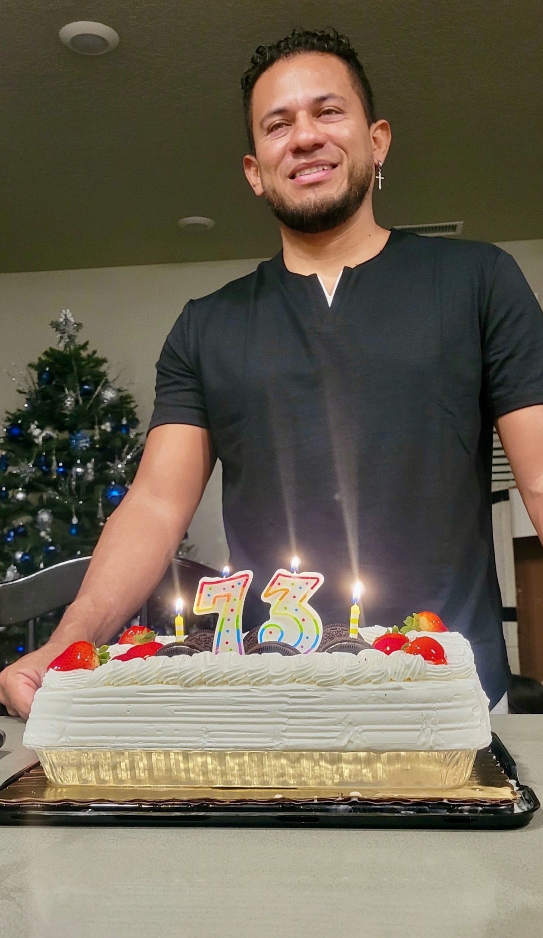 The photo shows Luis Angel Colon of Magna, now facing deportation to Mexico, at his birthday party in December 2024.