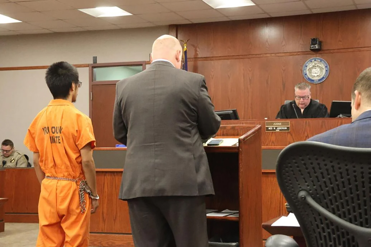 One of four defendants charged in connection with a teen girl's death appears before 5th District Judge Meb Anderson, Cedar City, Tuesday.