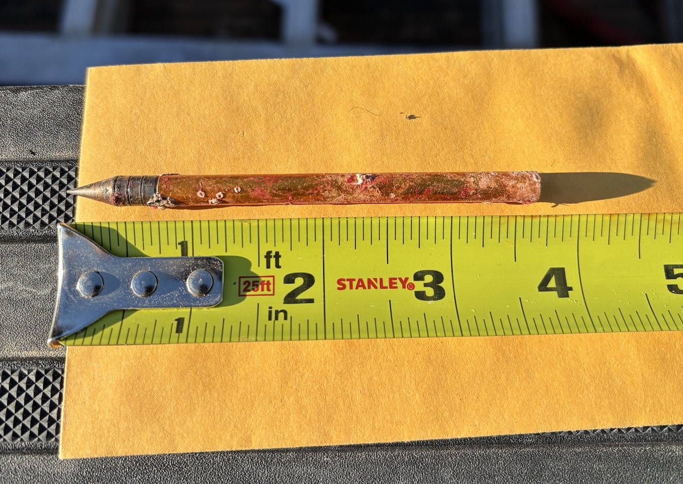 A metal crossbow bolt found in a dead deer in Monticello on Jan. 15. Utah Department of Natural Resources investigators said Wednesday the deer was likely killed by the hunting weapon, which is illegal in Utah.