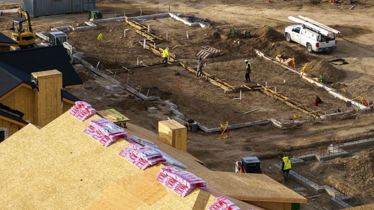 Construction work on the Cottage Homes development in Sandy on Dec. 9. A study led by a University of Utah professor shows increased immigration enforcement would slow down construction, increase home prices and reduce job opportunities.